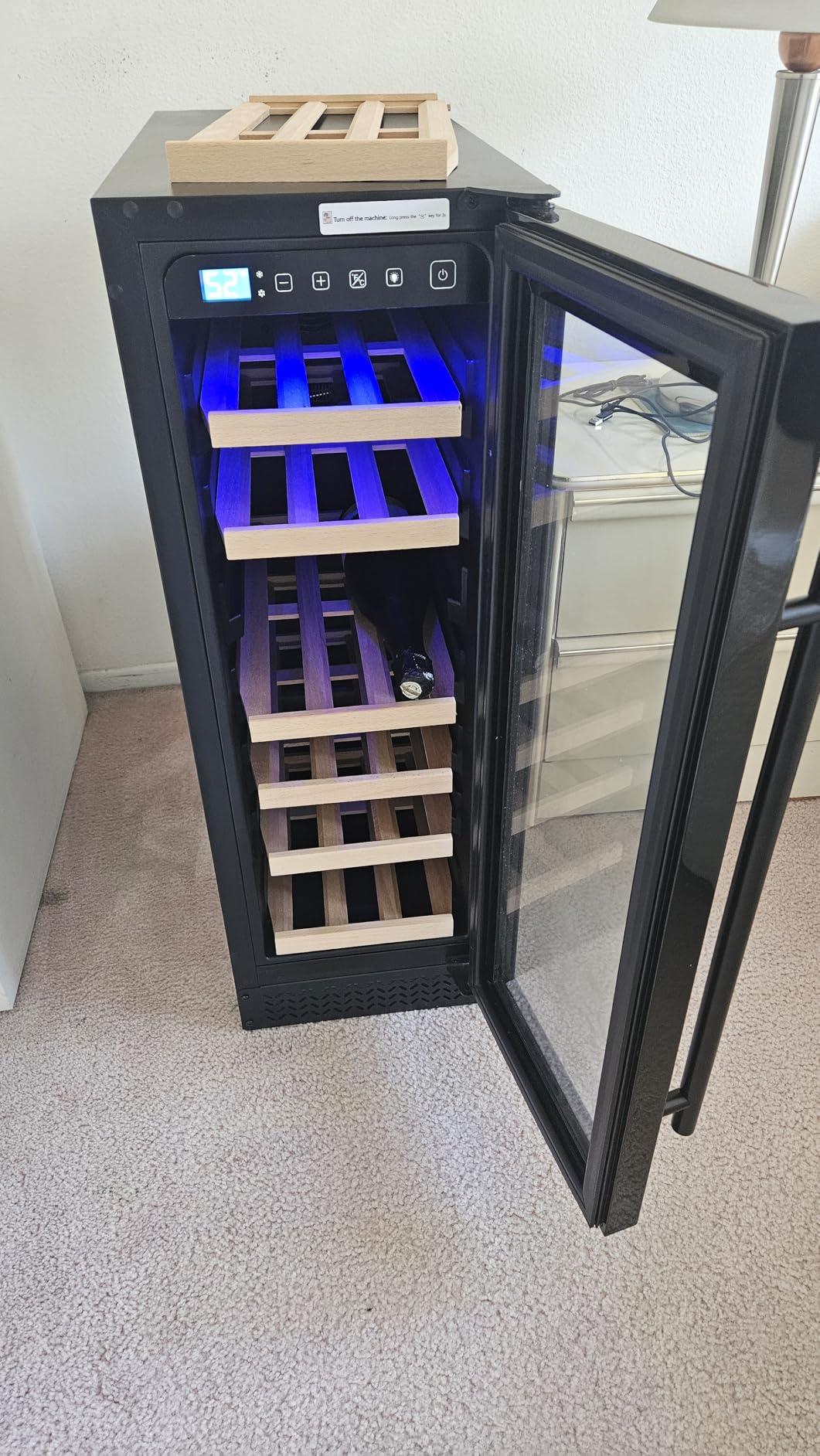 24 Inch Wine Cooler, 158 Bottles Wine fridge with Glass Door Built-in or Freestanding, Wine Cellar Compressor Quick Cooling & Low Noise - Kitchen Bar Office customer photo 1