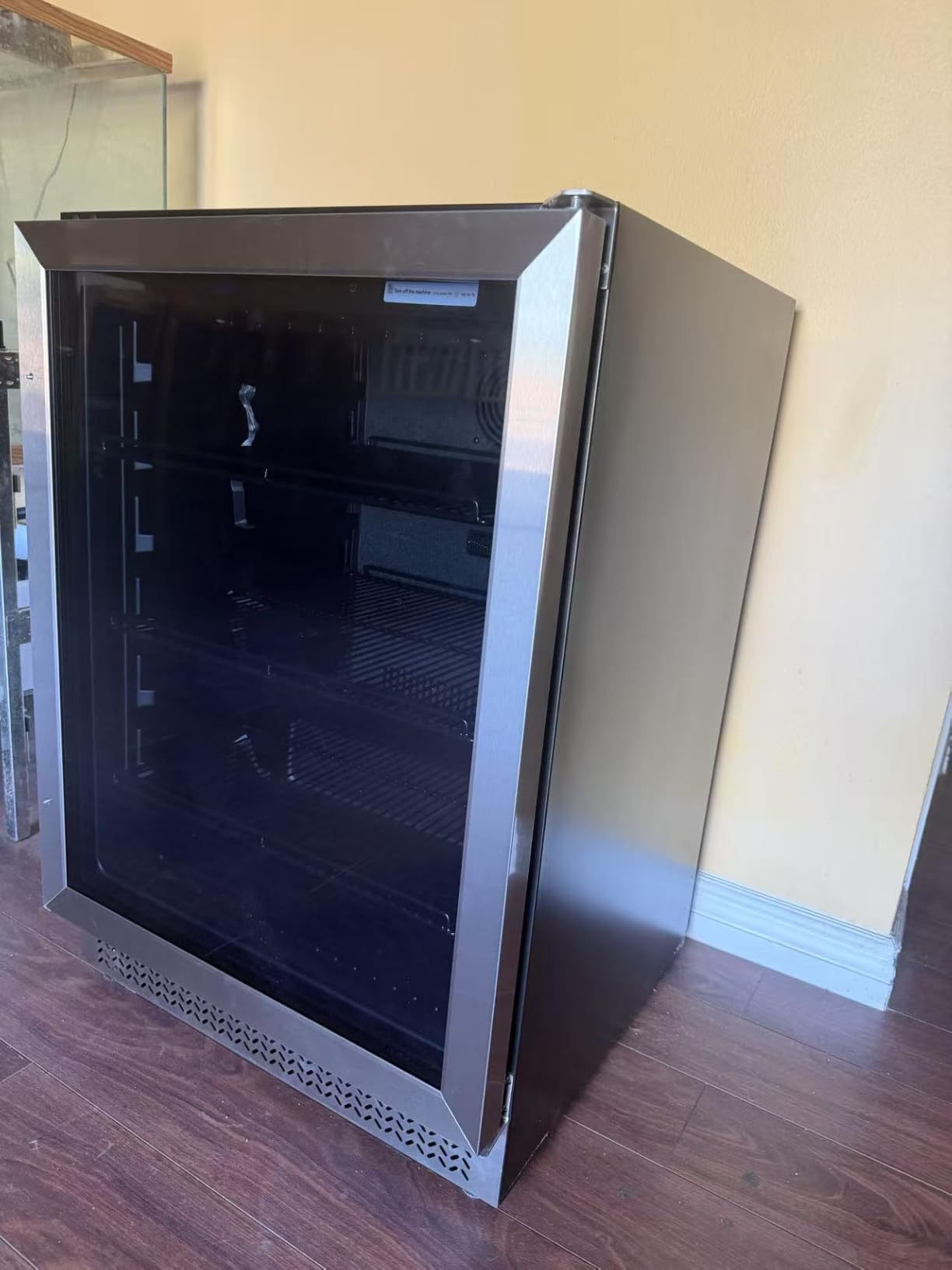 24 Inch Wine Cooler, 158 Bottles Wine fridge with Glass Door Built-in or Freestanding, Wine Cellar Compressor Quick Cooling & Low Noise - Kitchen Bar Office customer photo 2