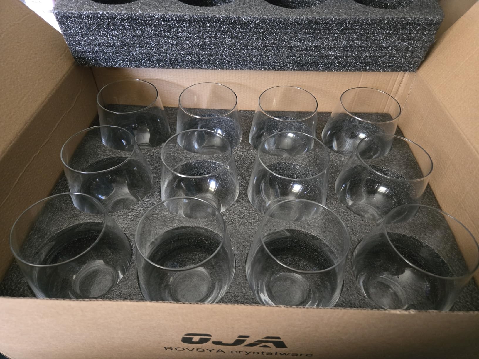Stemless Wine Glasses Set of 12, 15oz, Crystal, Red White Wine | Clear, Dishwasher Safe, Ideal for Daily Use, Birthday, Wedding, Home Party, Anniversary, Shower customer photo 2