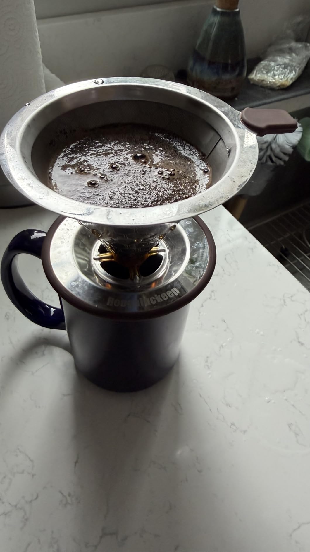Pour Over Coffee Maker, Reusable Stainless Steel Filter | Easy to Clean, No Paper Waste. BPA-Free, Plastic-Free Coffee Filter. Eco-Friendly, Reusable, 1-2 Cup customer photo 1
