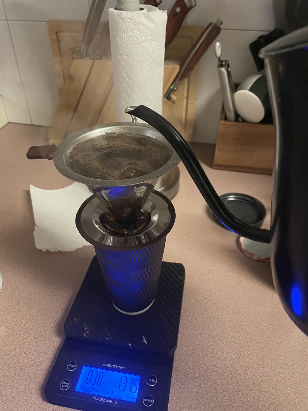 Pour Over Coffee Maker, Reusable Stainless Steel Filter | Easy to Clean, No Paper Waste. BPA-Free, Plastic-Free Coffee Filter. Eco-Friendly, Reusable, 1-2 Cup customer photo 2