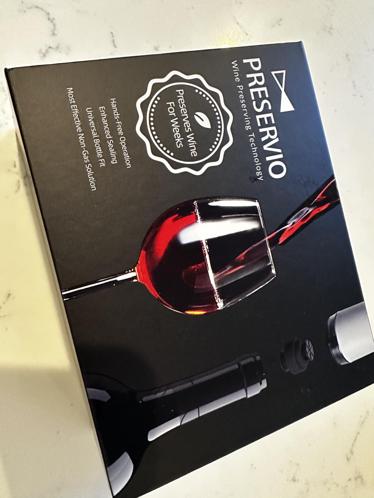Automatic Wine Preserver, Hands-Free Pressure Control, 2 Stoppers | Pressure-Controlled Seal, No Gas or Hand Pumping, Works with Red, White & Rose, Includes 2 Silicone Stoppers, Rechargeable customer photo 1