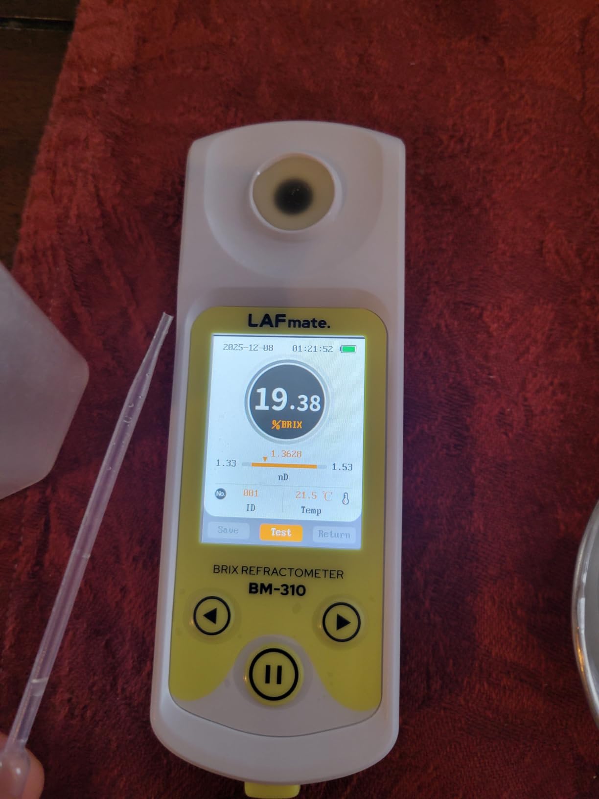 3-in-1 Digital Refractometer with ATC for Wine Making, Home Brewing, Rechargeable 0-95% Brix Meter for Coffee, Juice, Honey, Maple Syrup customer photo 2