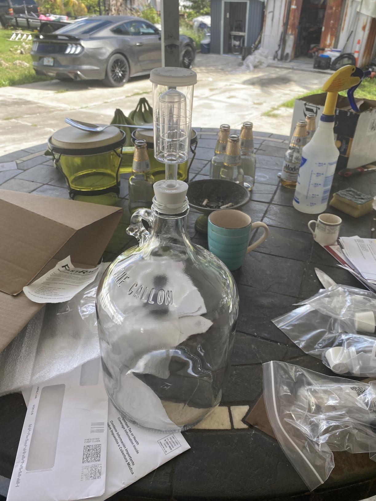 1 Gallon Glass Jug 4 Pack with Airlocks, Bungs and Polyseal Caps | Homebrew | Clear 1 Gallon Glass Jug with Airlock for wine, beer, cider, mead and kombucha fermentation customer photo 2