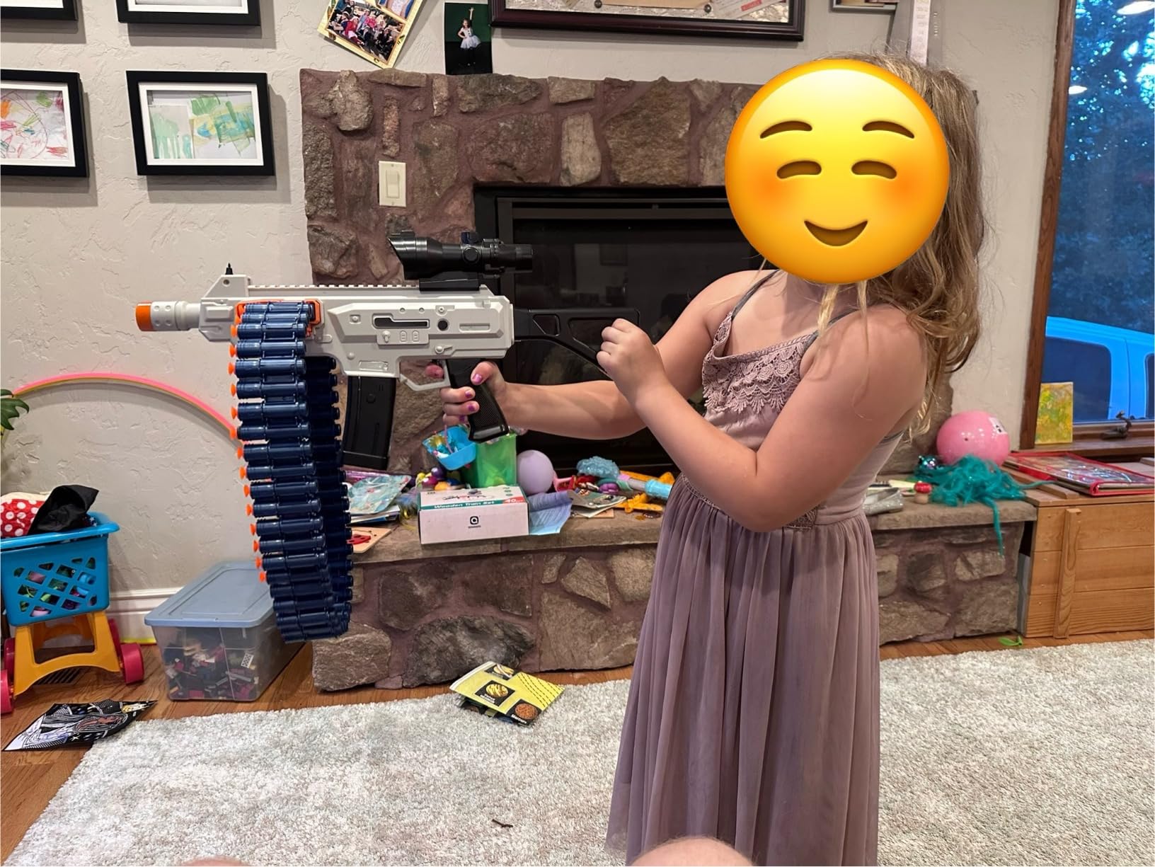 Toy Blaster with 30 Dart Clips and 100 Foam Darts, Outdoor Shooting Games Toys for 6-12 Year Old Boys & Girls Adults, Gifts for Birthday Xmas, Blue customer photo 2