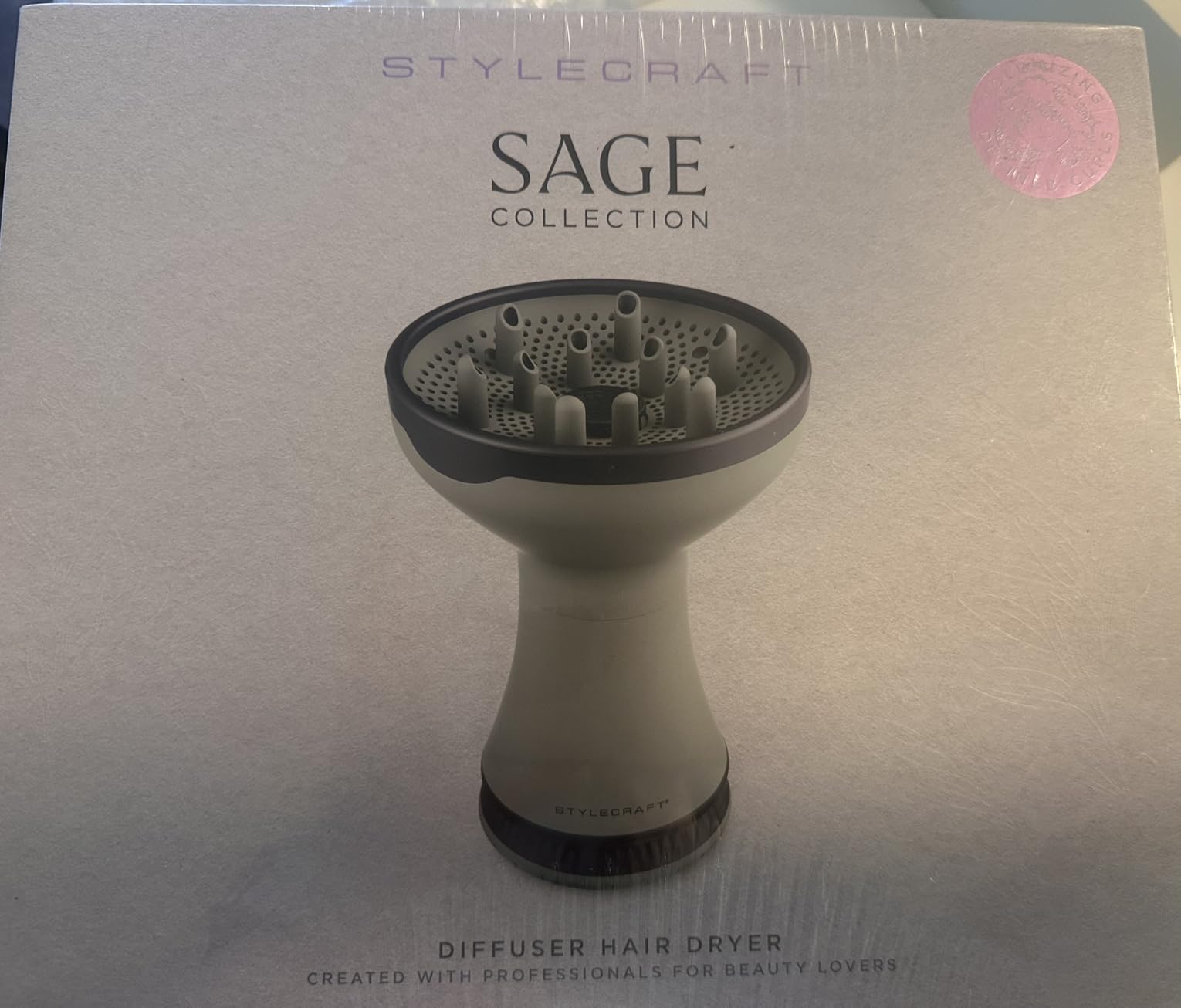 Stylecraft Sage Collection Diffuser Hair Dryer for Curly Hair, Ion Generator for Frizz-Free Curls customer photo 1