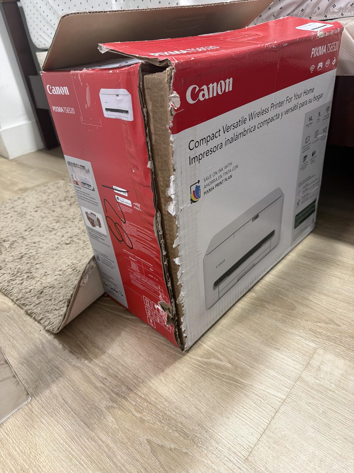 Canon PIXMA TS6520 Wireless Color Inkjet Printer Duplex Printing | White - Home Printer with Copier/Scanner, 1.42