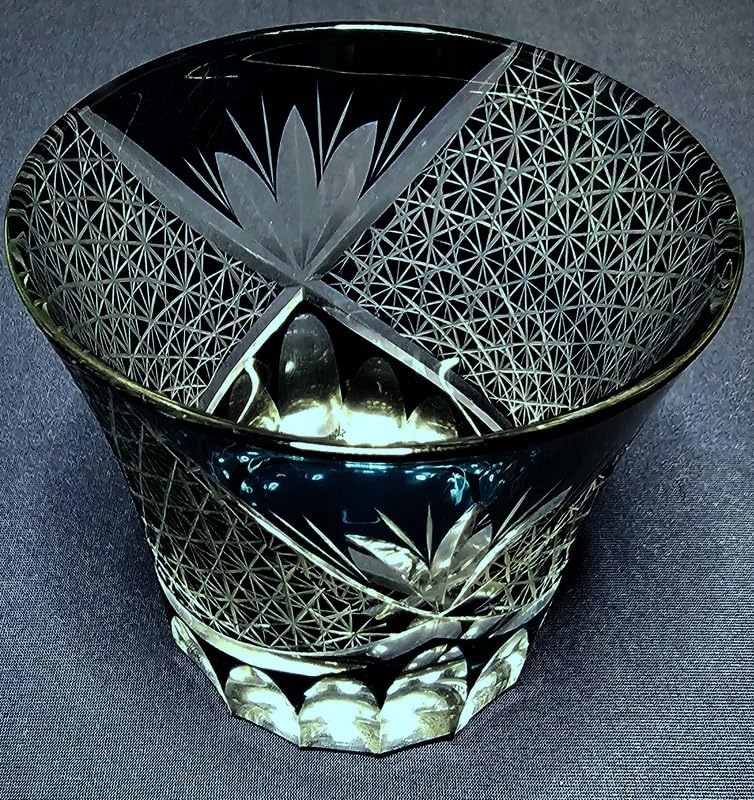 JINZHI Edo Kiriko Japanese Hand Cut Crystal Whiskey Glass - Colorful Floral Design - Old Fashioned Tumbler - Premium Crafted Art Glass - Gift Box (Red) customer photo 2