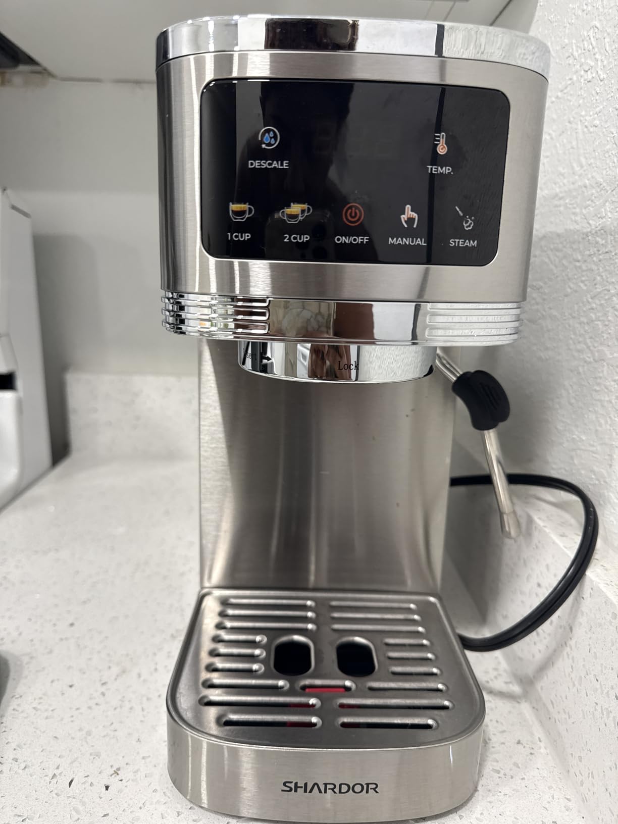 SHARDOR Espresso Machine 20 Bar, Professional Espresso Machine with Milk Frother and Touchscreen, Expresso Coffee Machines with Adjustable Temperature, for Cappuccino, Latte, Stainless Steel, Silver customer photo 1