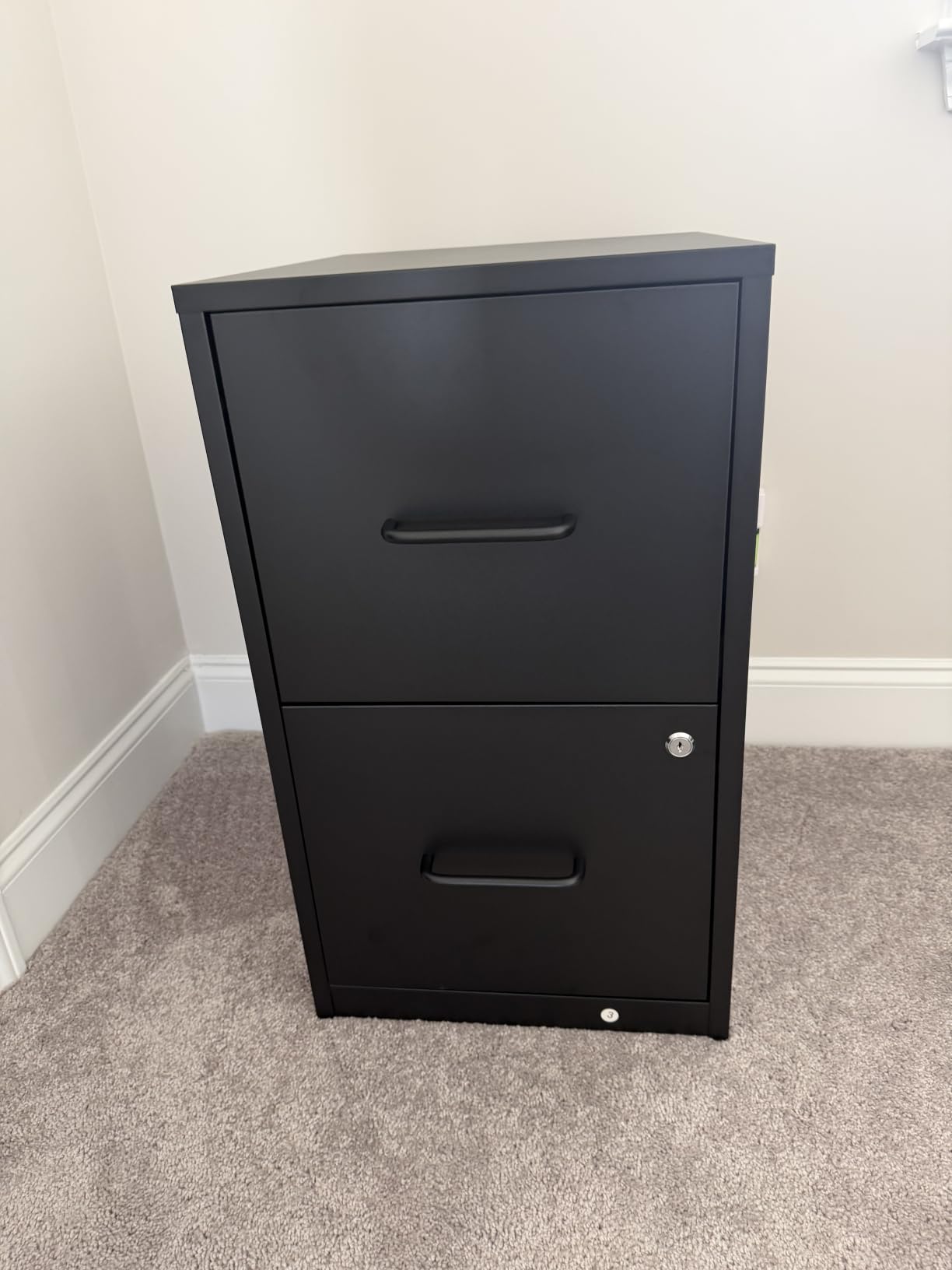 2 Drawer File Cabinet with Lock,Metal File Cabinet for Home Office | Black Vertical Filing Cabinets Heavy Duty Office Storage Cabinets for Letter/Legal/A4/F4 Size File, Assembly Required customer photo 1