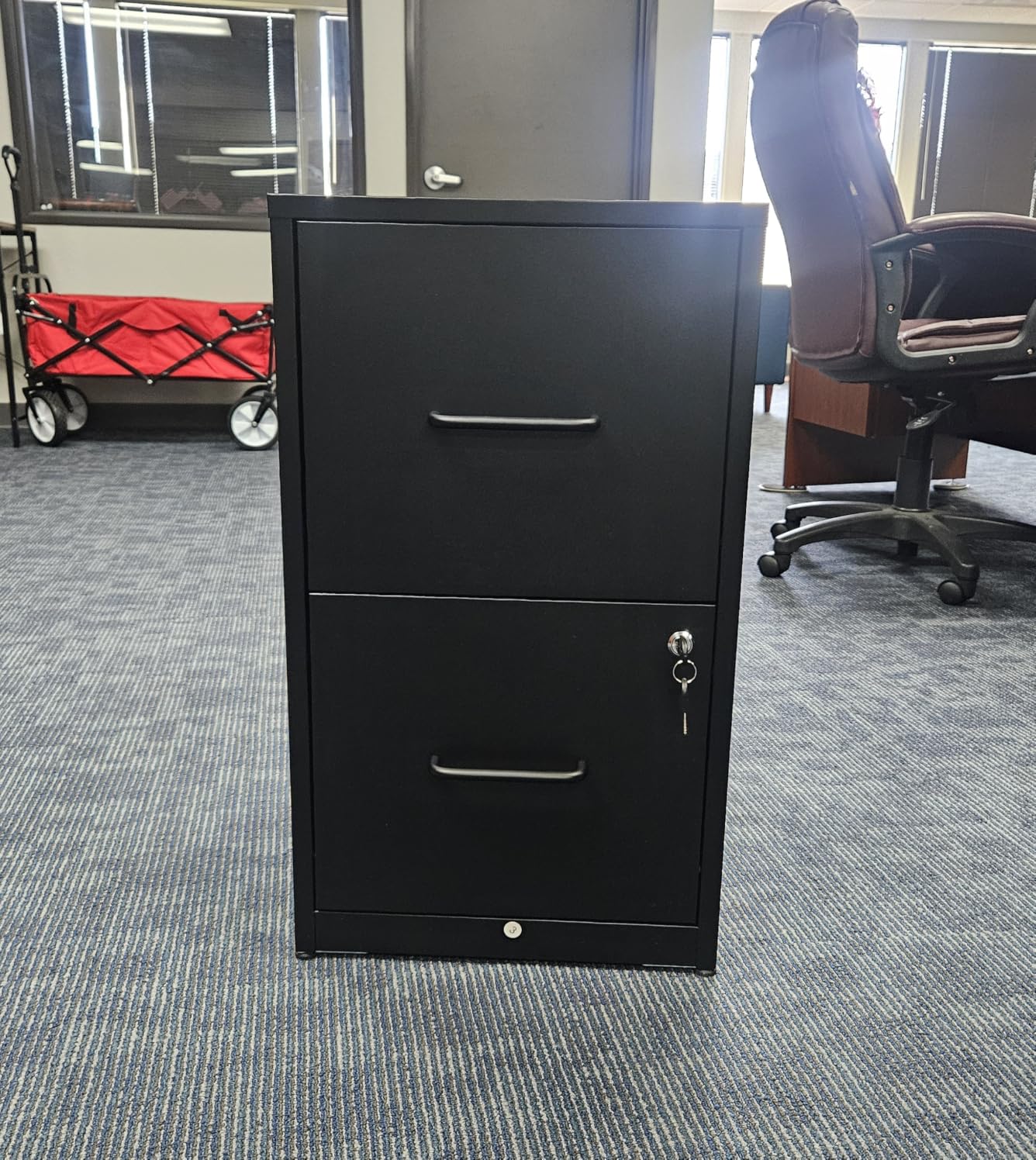 2 Drawer File Cabinet with Lock,Metal File Cabinet for Home Office | Black Vertical Filing Cabinets Heavy Duty Office Storage Cabinets for Letter/Legal/A4/F4 Size File, Assembly Required customer photo 2