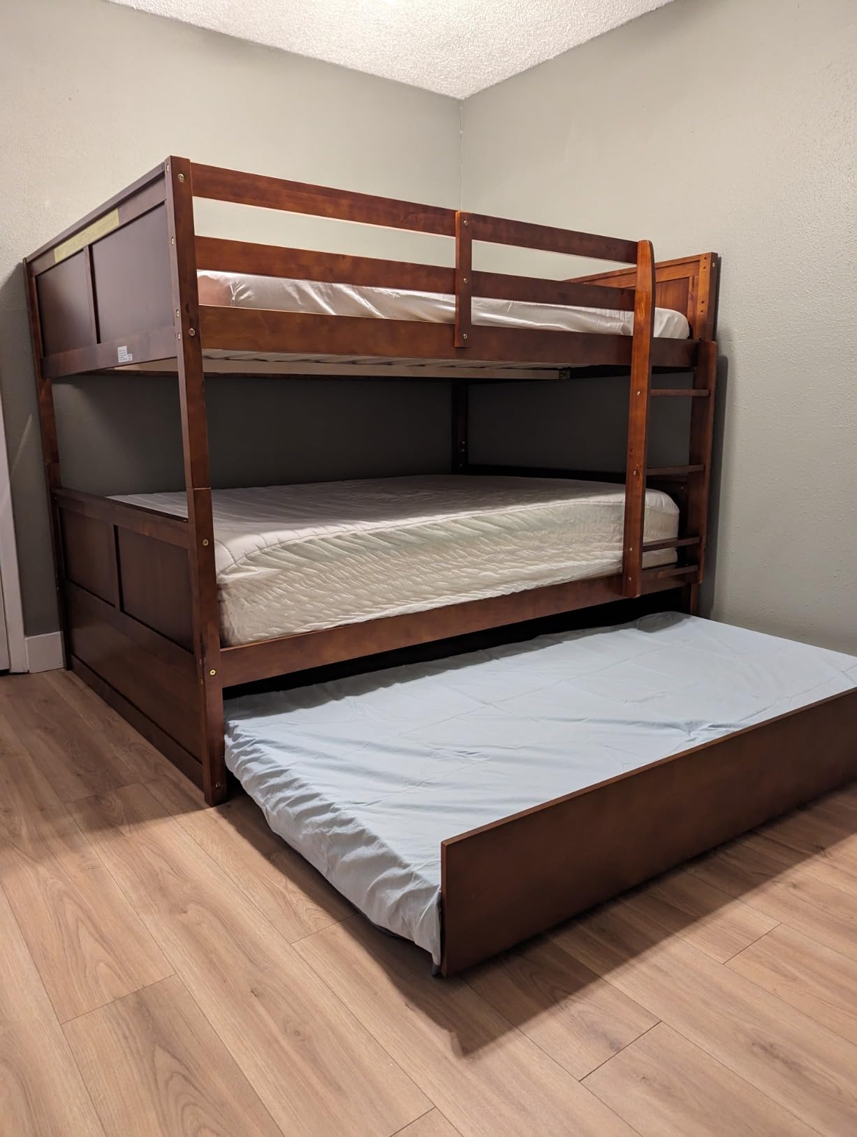 MERITLINE Queen Over Queen Bunk Bed with Twin XL Trundle customer photo 1