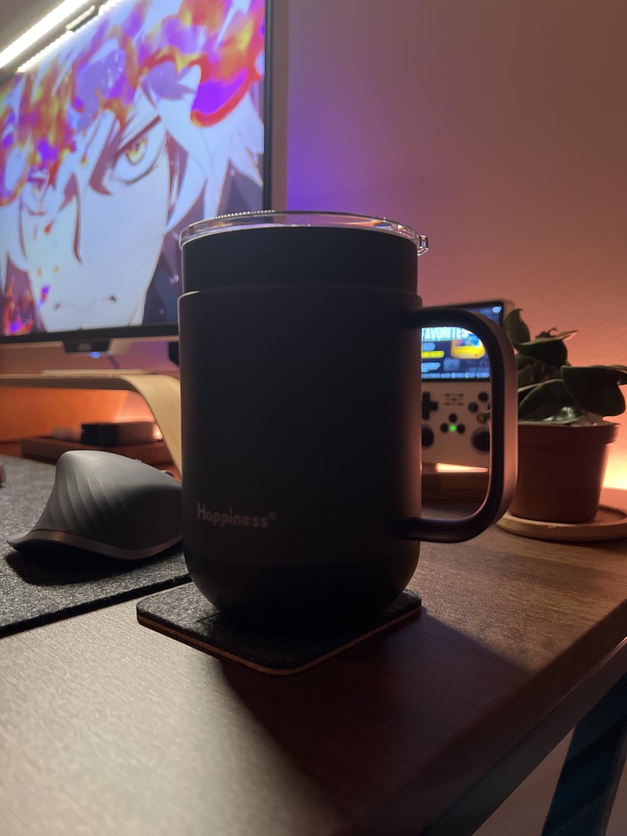 Happiness Self-Heating Coffee Mug, 16oz Temperature Control Smart Cup customer photo 2