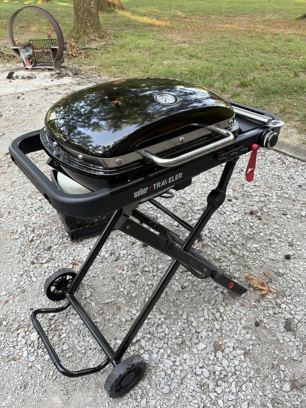 Weber Traveler Compact Portable Gas Grill for Outdoor Cooking, Propane | Folding Portable Grill with Wheels for Camping, Tailgating & Travel, Easy Open & Close, Camping Grill, Portable BBQ Grill customer photo 1