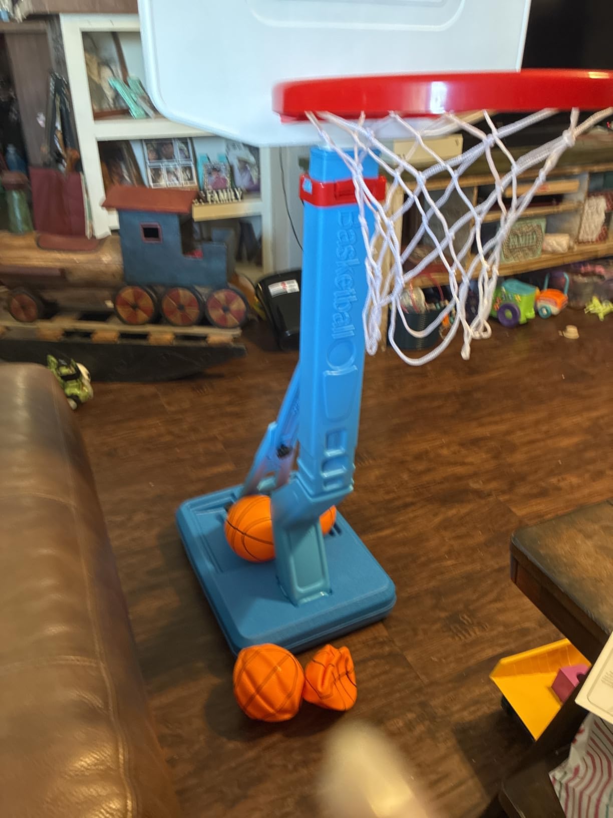Toddler Basketball Hoop Set, Adjustable Kids Basketball Hoop for Boys Girls | Mini Basketball Hoop with 4 Balls & Pump, Height Adjustable 27.6-54 Inches, Birthday Christmas Toddler Toys for 3-6 Year Old customer photo 2