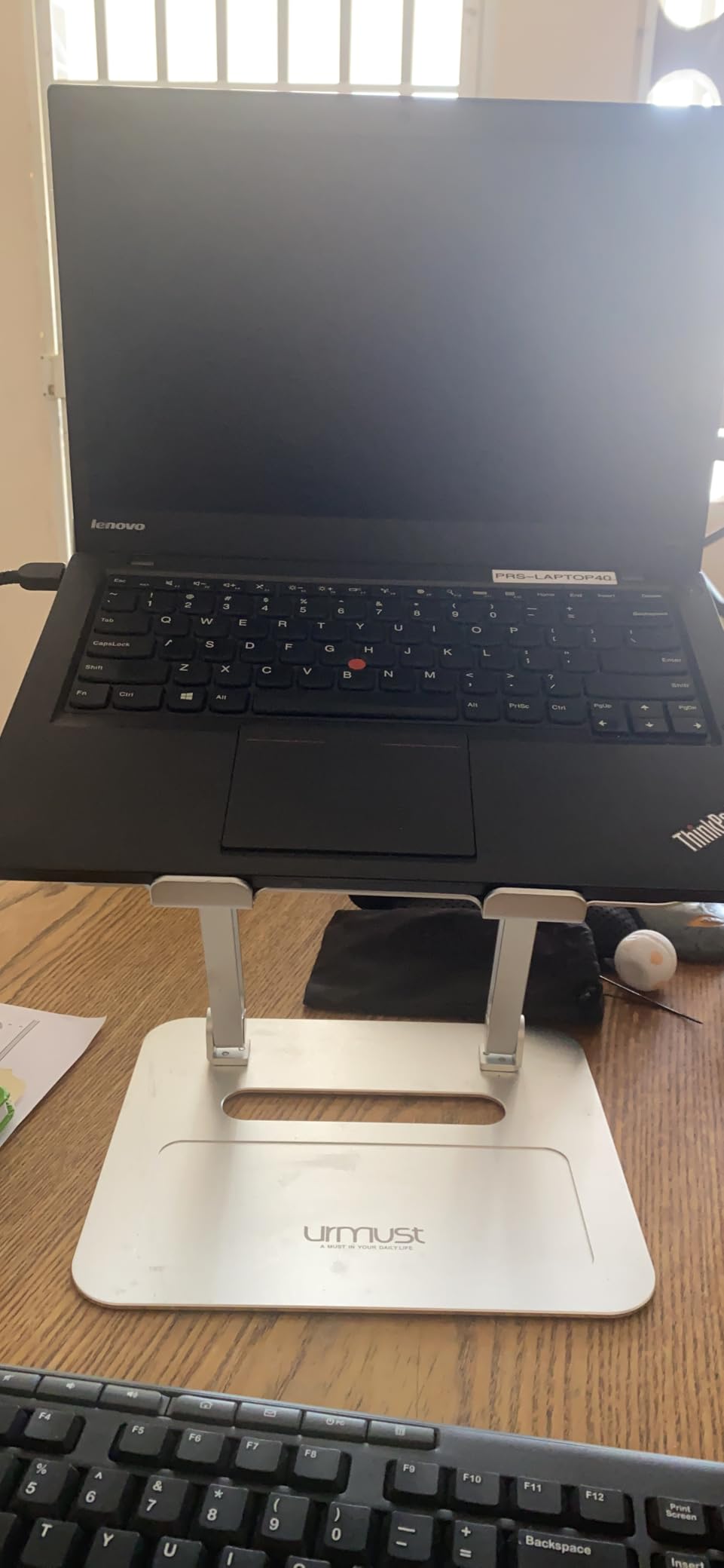 360 Rotating Laptop Stand for Desk fit 10-17 inch Device | Adjustable Height, Ergonomic Laptop Riser Standing Desk Converter, MacBook Stand, Aluminum Computer Riser Holder customer photo 2