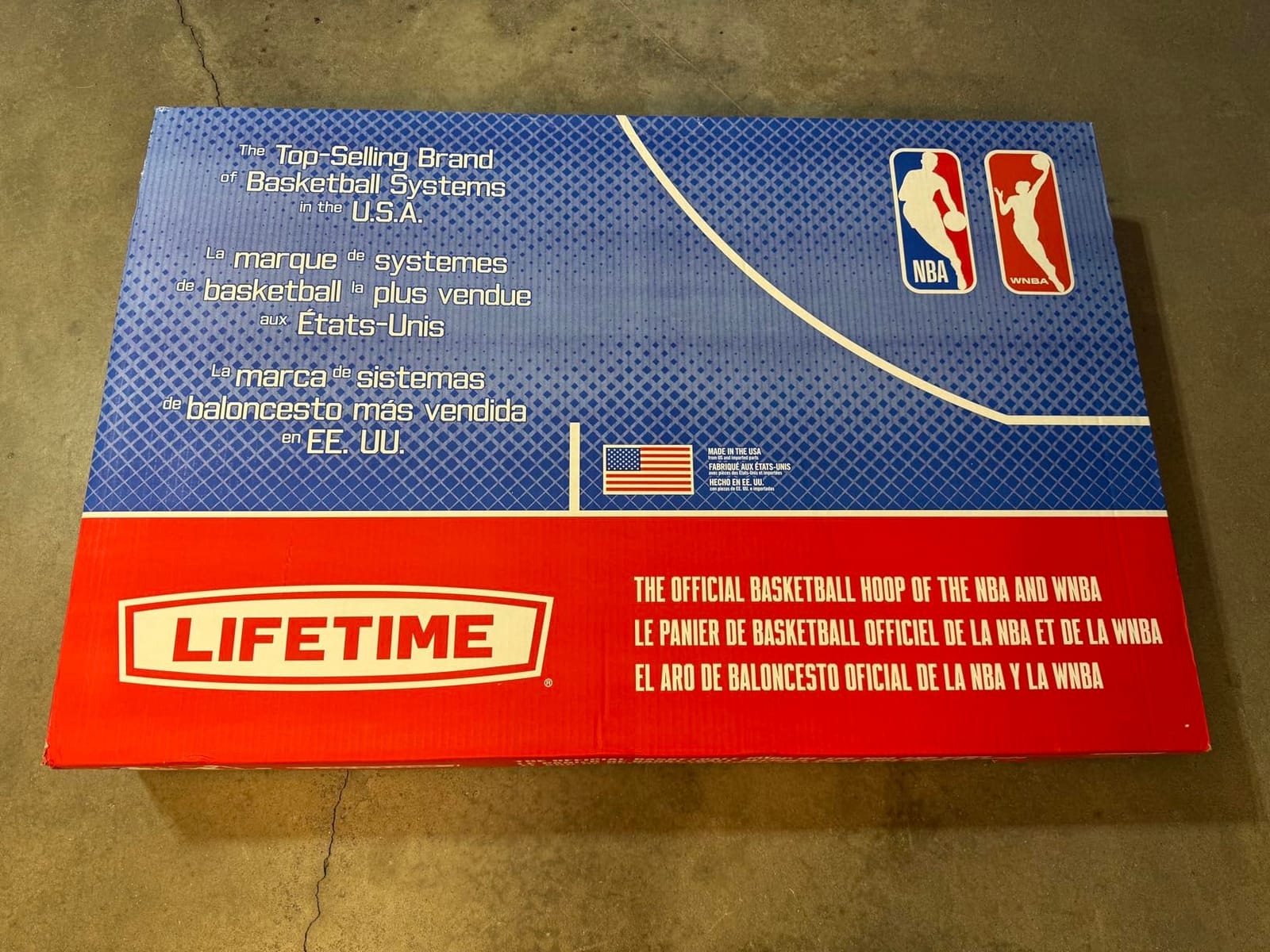 Lifetime NBA League Edition Portable Basketball Hoop, Adjustable Height 7.5-10 Ft, 44 Inch Shatterproof Polycarbonate Backboard, Steel Frame customer photo 2