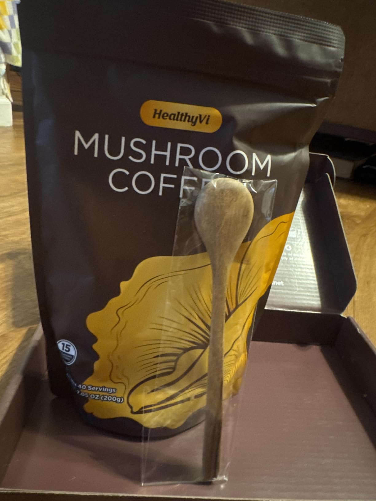 Mushroom Coffee with 15 Natural Mushrooms, Medium Roast Coffee With KSM-66 Ashwagandha & L-theanine Boosts Focus, Immunity, Energy, Mood & Gut Health, Arabica Instant Coffee, Vegan, 40 Servings customer photo 2