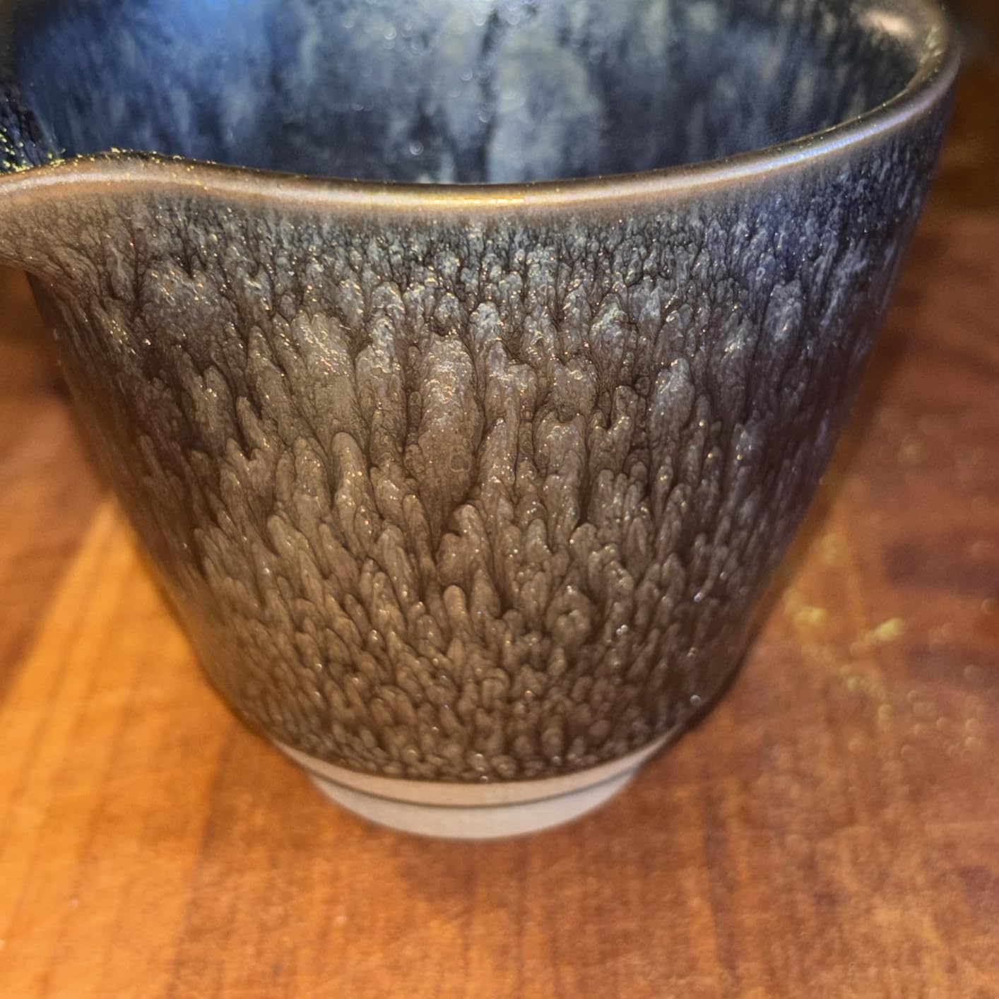 Fine Porcelain Creamer Pitcher for Tea Milk Coffee (Gray) | Thick wall 7.44 oz Jianzhan Culture Cup, Gong Dao Bei Tenmoku Glaze Cha Hai customer photo 2