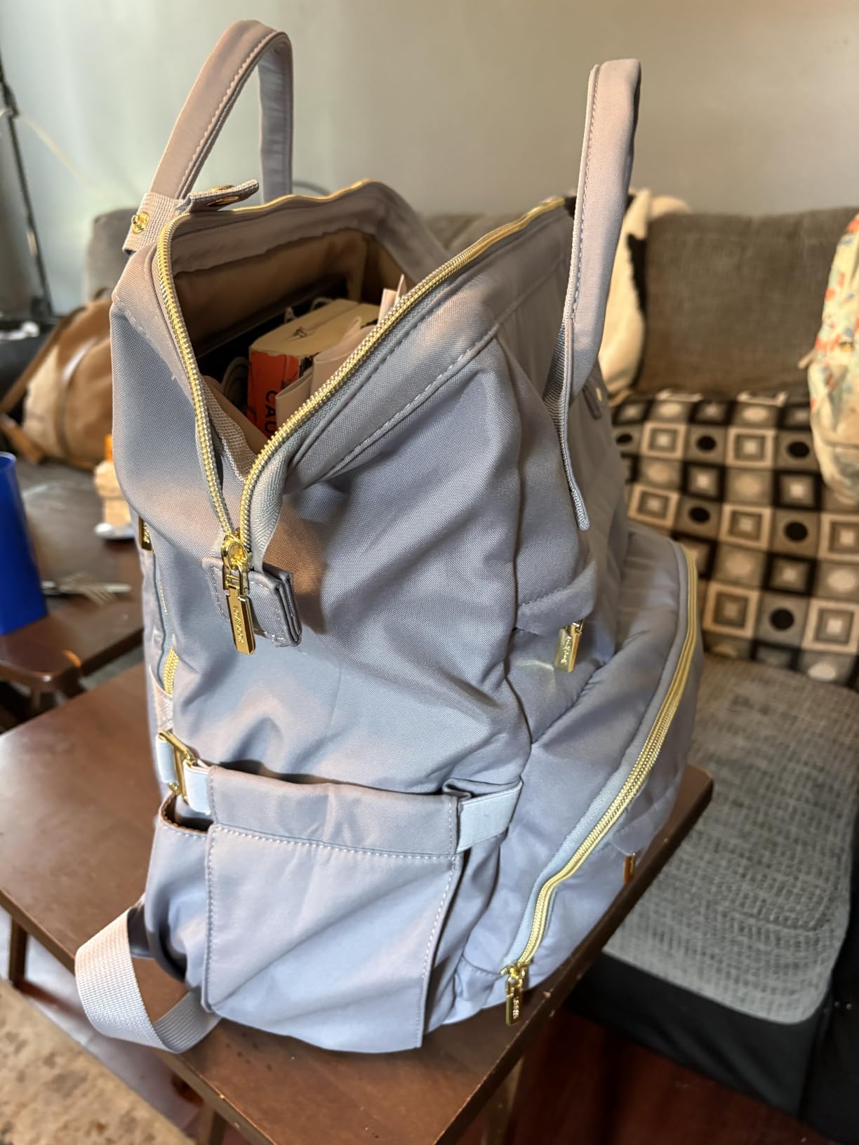 LOVEVOOK Laptop Backpack for Women with Giant Tumbler Holder Pocket, 15.6 inch Waterproof Travel Backpack Purse, Professional Work College Nurse Teacher Backpack, Black customer photo 2