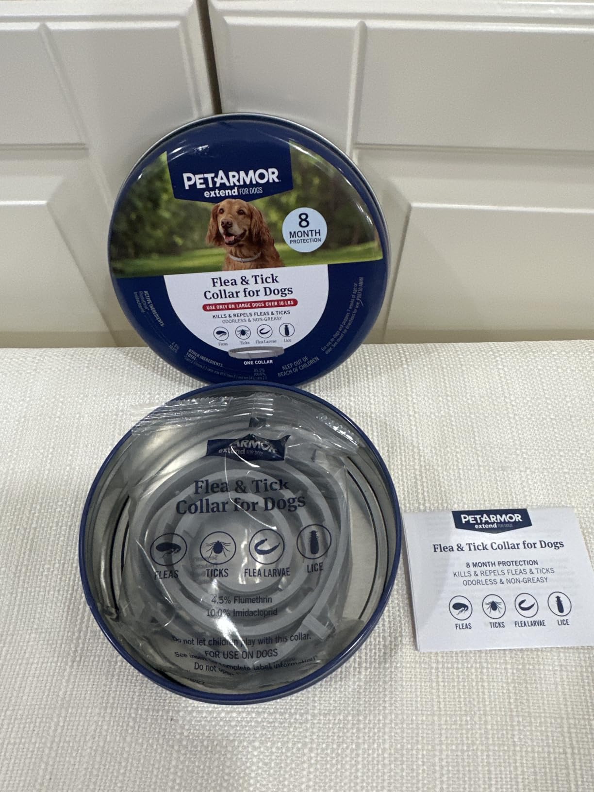 PetArmor Extend Large Dog Flea and Tick Treatment & Prevention, Collar for Large Dogs Above 18 lbs., 8 Months of Protection, Odorless & Non-Greasy, Waterproof, Kills Fleas, Ticks, and Larvae, 1 Count customer photo 1
