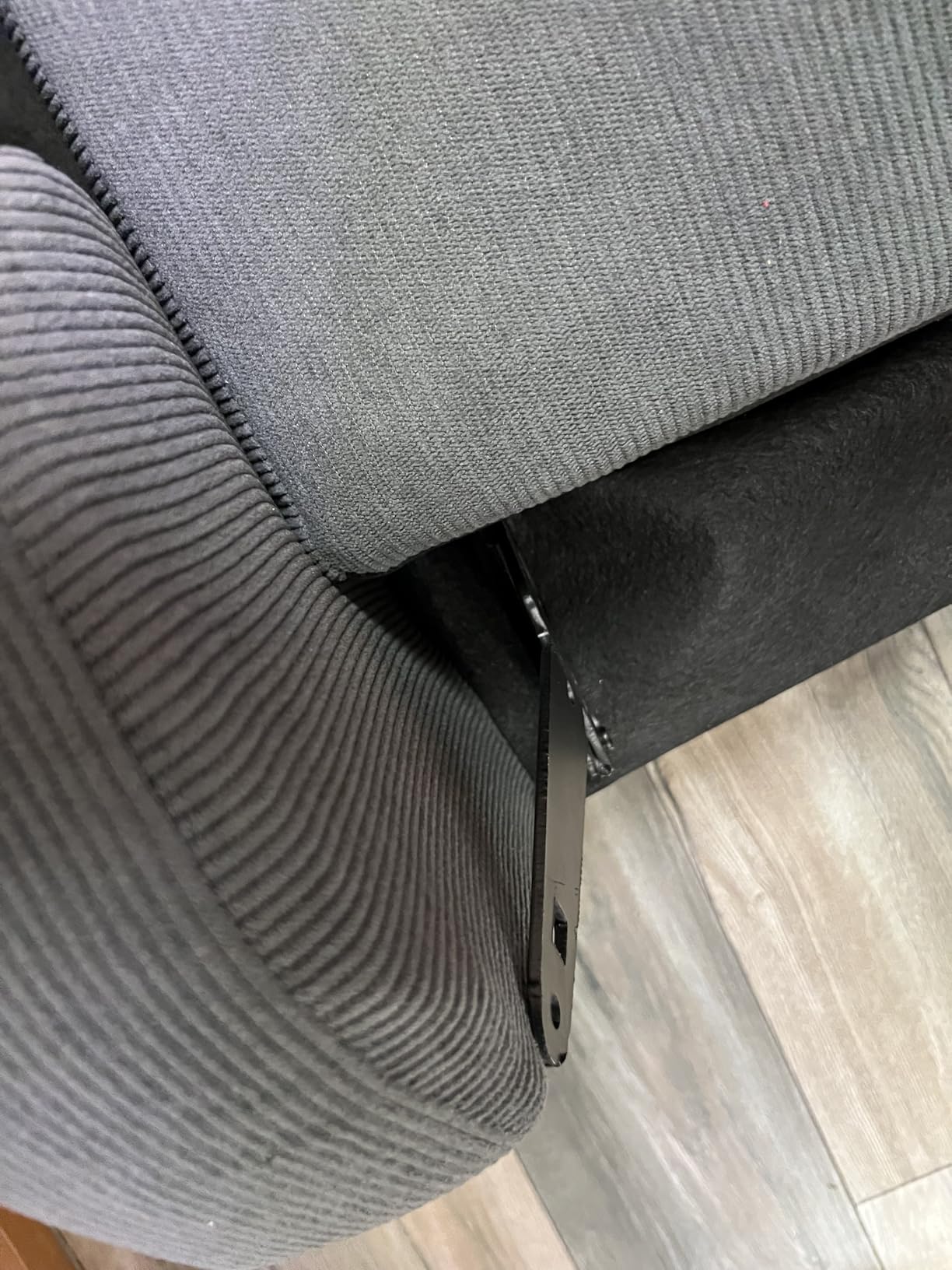 Korser Recliner Chair, Manual Recliner for Adults with Side Pocket, Small Recliners for Small Spaces, Adjustable Comfy Overstuffed Corduroy Reclining Chairs for Living Room, Reading, Bedroom, Grey customer photo 2