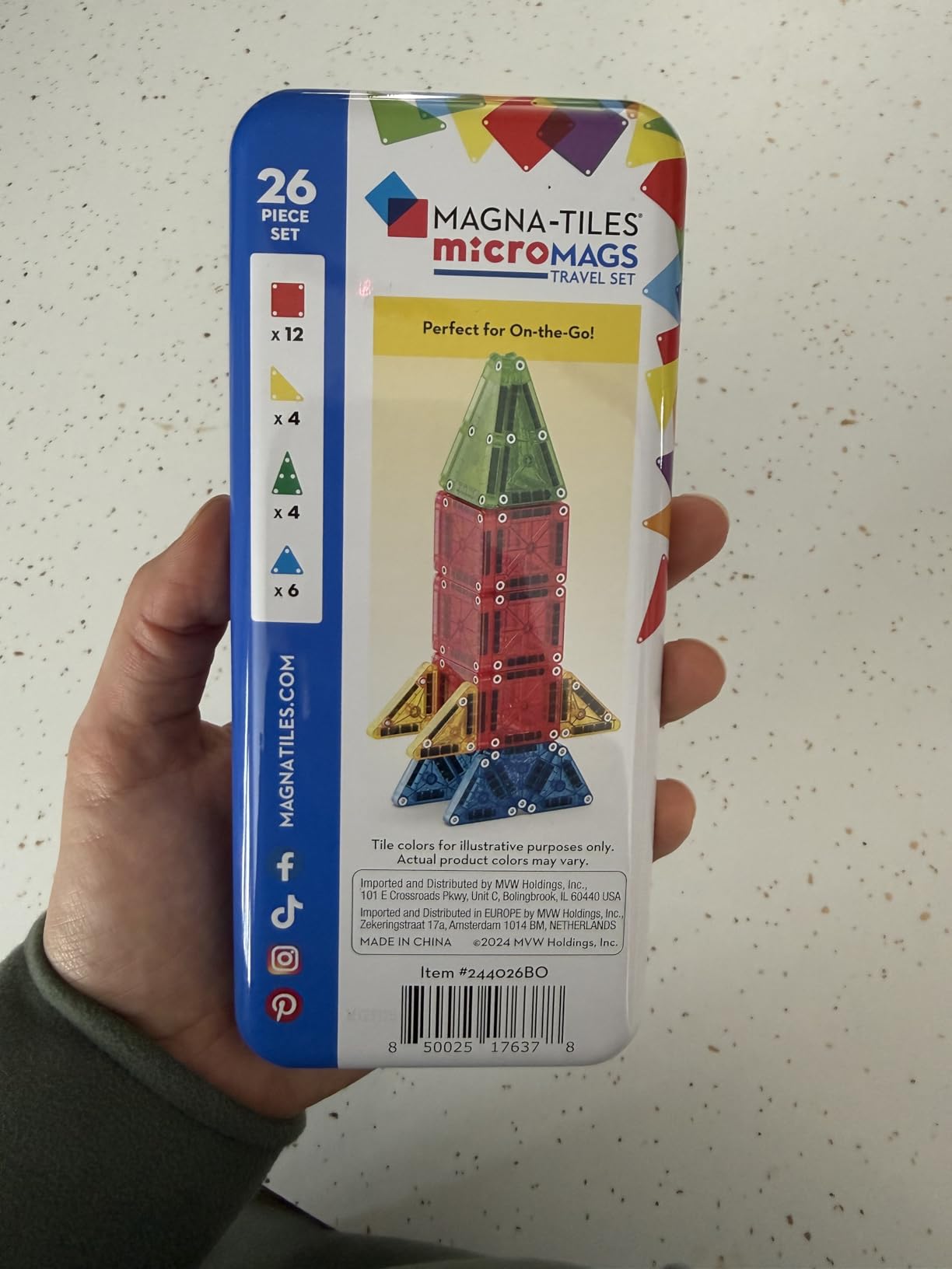 MAGNA-TILES microMAGS 24-Piece Spring Garden Travel Set, The Original Magnetic Building Brand customer photo 2