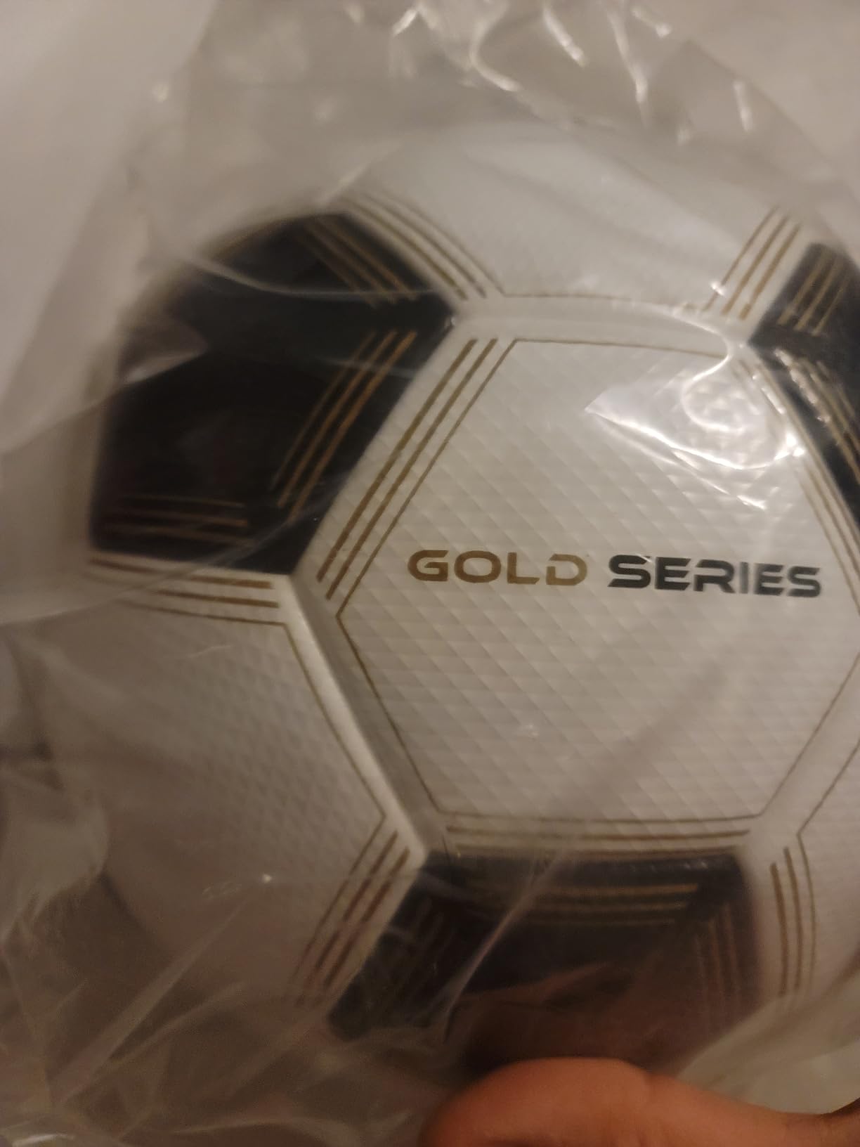 Gold Series Soccer Ball Size 5 - NFHS Approved Thermal Bonded Korean PU Leather Professional Match Balls - Water Resistant with Hybrid Bladder for Superior Air Retention - Official Size customer photo 2