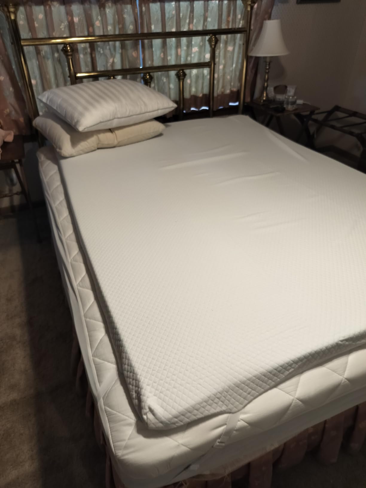 Sweetcrispy Full Mattress Topper, Memory Foam Pad, 2 Inch | Cooling Gel Infused, Removable Soft Cover, Ventilated, Sleeper Sofa, RV Camper, White customer photo 1