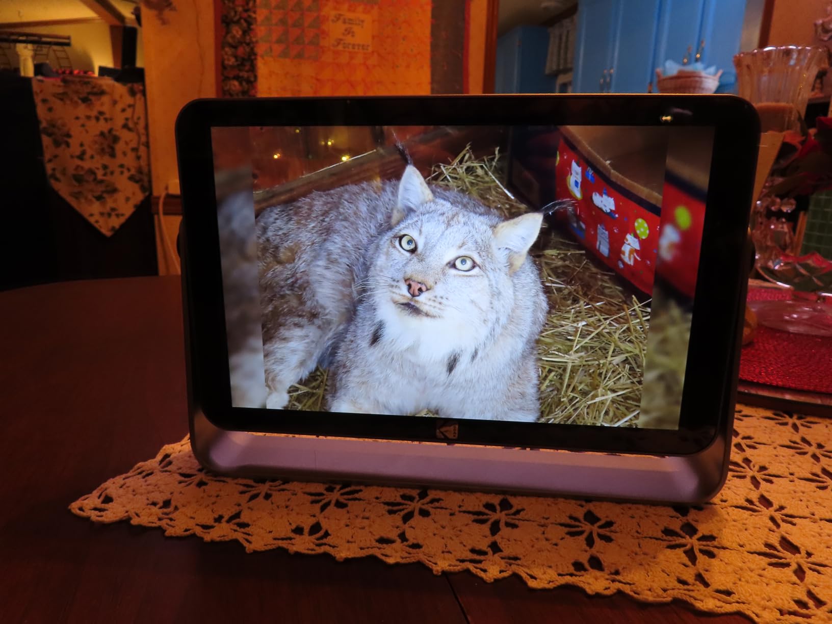 KODAK 10.1 Inch Digital Picture Frame, 64GB Storage, 4000mAh Rechargeable Battery, FHD 1920x1200 Touch Screen with Auto-Brightness, G+G, 360° Rotatable Stand, WiFi 6 Enabled for Photo Sharing customer photo 1