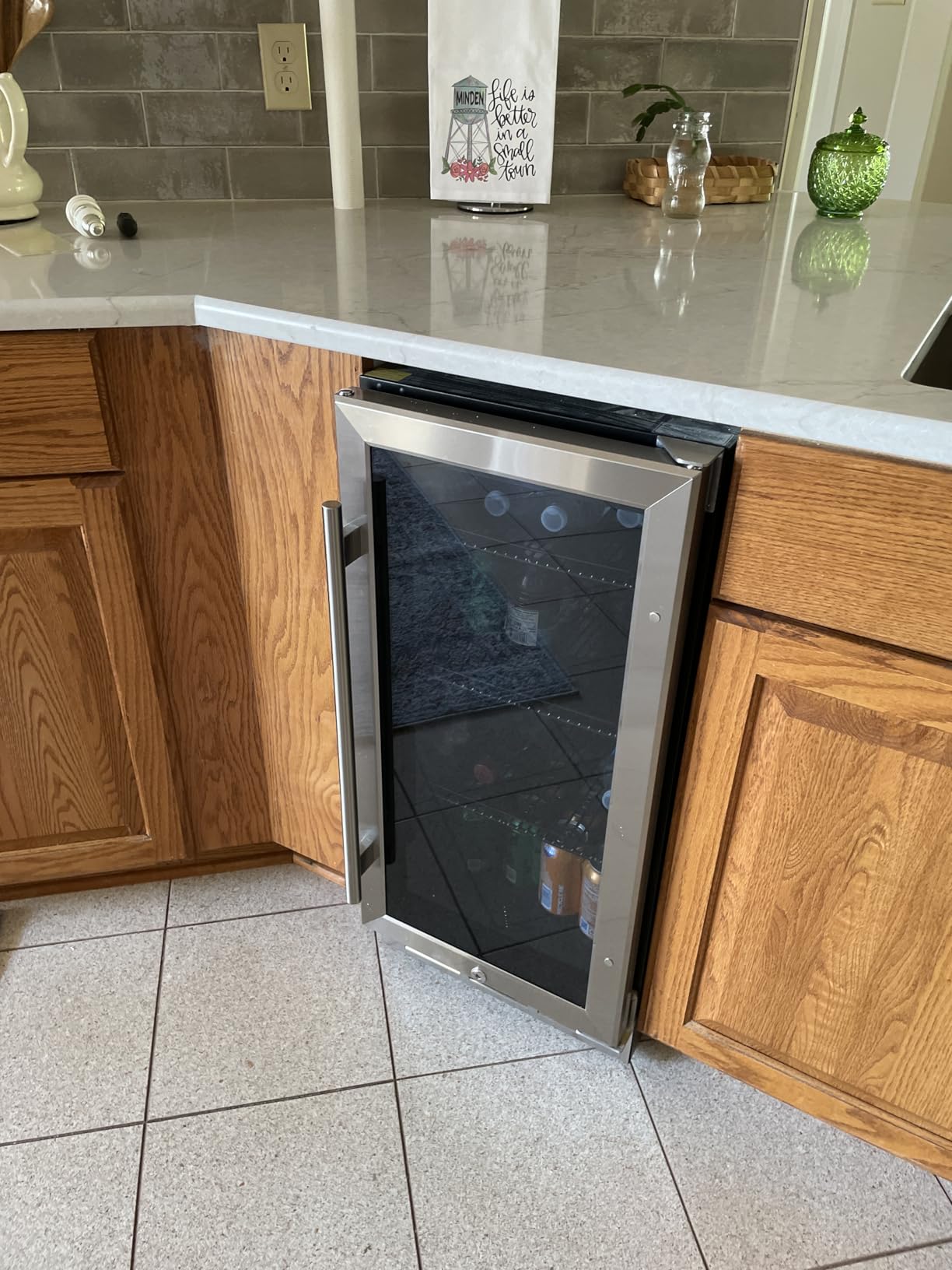 Feelfunn 24 Inch Beverage Refrigerator Under Counter,180 Cans,Silver customer photo 2