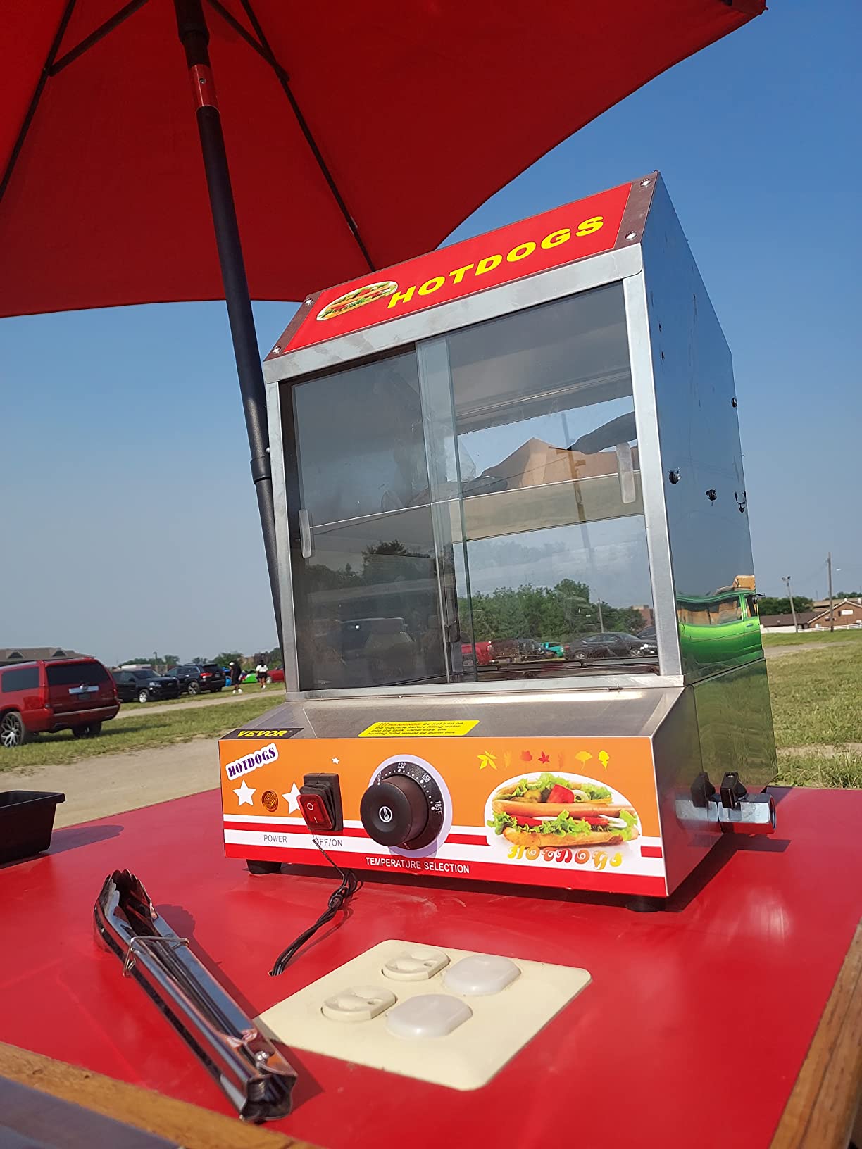 VEVOR 5-Tier Commercial Food Warmer Display, 800W Food Display Warmer with LED Light, Adjustable Shelf and Stainless Steel Frame, 86℉~185℉ Air Heating, 60L for Hamburger, Pizza, Bread, Fried Chicken customer photo 2