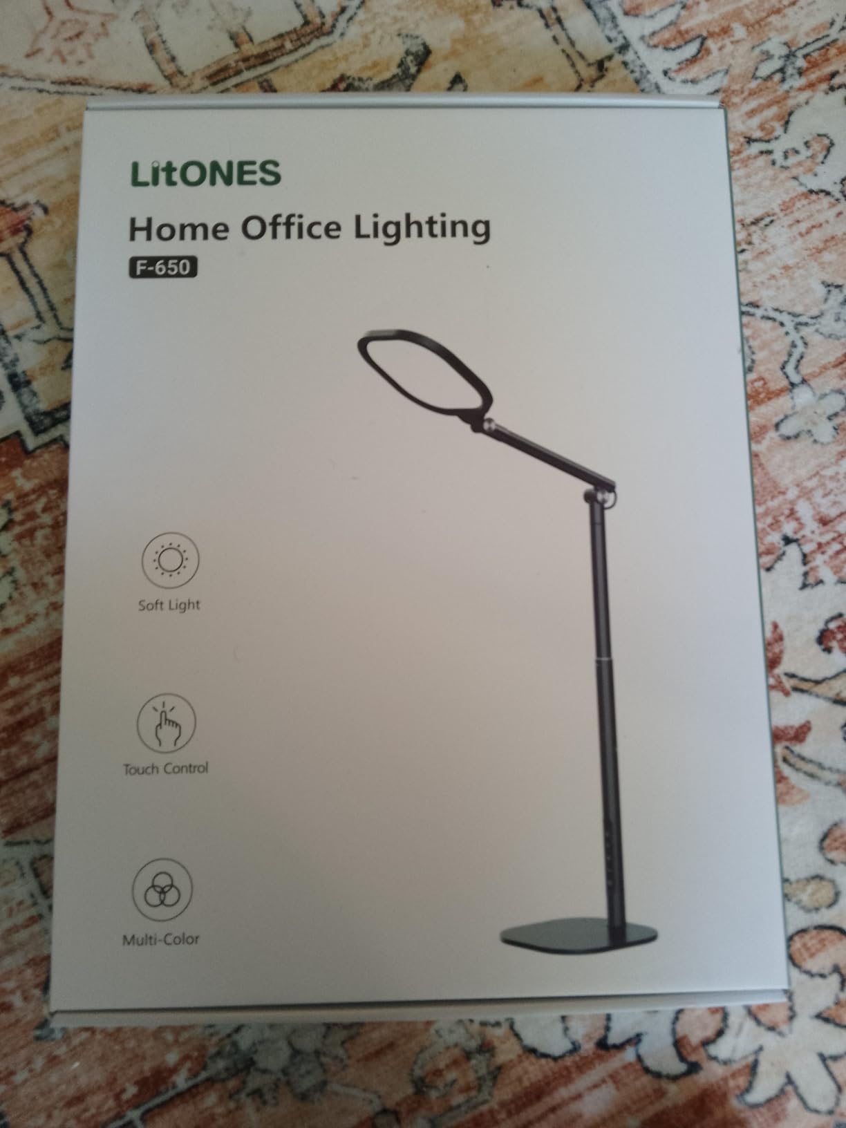 Tall LED Desk Lamps with Base, Edge-Lit Eye-Care, 50 Light Modes | 40