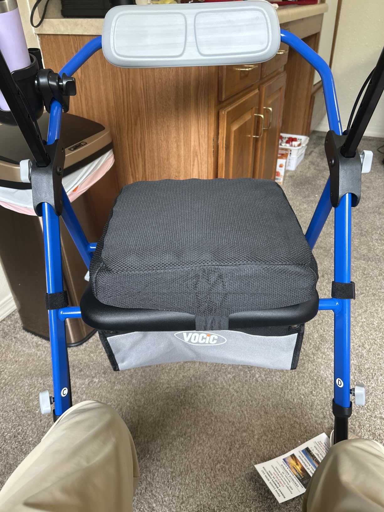 VOCIC Walkers for Seniors, Z11 Rollator Walker with Seat, Max 380 lbs customer photo 2