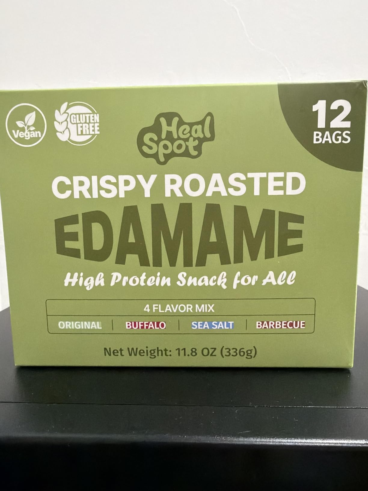 Healspot Edamame Beans 11g High Protein Snacks, Crunchy, Low Carb|High Fiber|NON-GMO|Reduced Sodium Snacks Roasted Edamame, Healthy Snacks for adults and Children, Family&Office&Lunch-Box Snacks customer photo 2