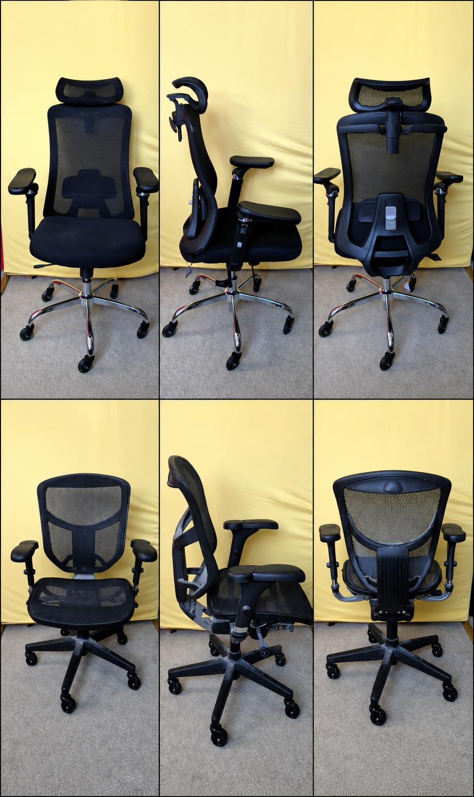 HUANUO Ergonomic Office Chair with 6D Armrest and Lumbar Support, Seat Depth Adjustment, Quiet Rubber Caster, 3D Headrest, High Back Mesh, Big and Tall Design, 4-Position Recline customer photo 2