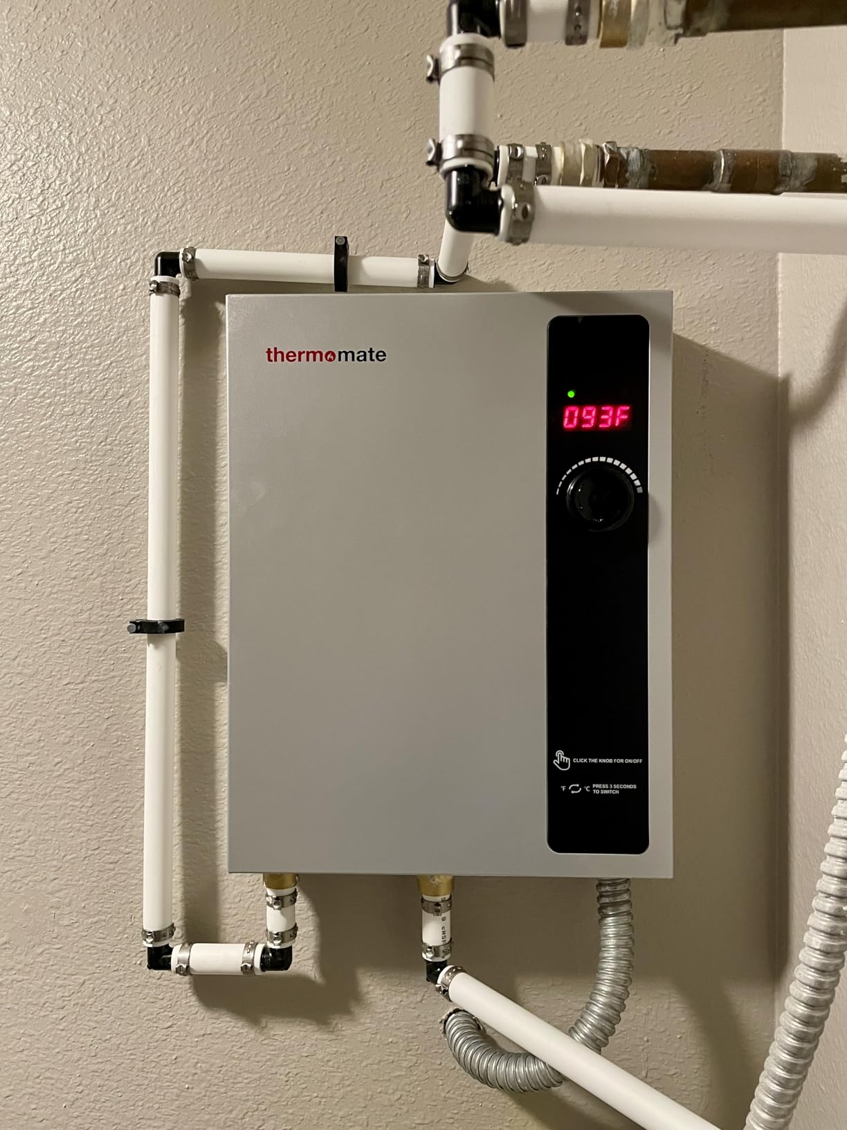 36kW Tankless Water Heater Electric, ThermoMate On Demand Instant Hot Water Heater 240 Volt, Max 8.0 GPM Self-Modulating for Whole House, ETL Certified customer photo 2