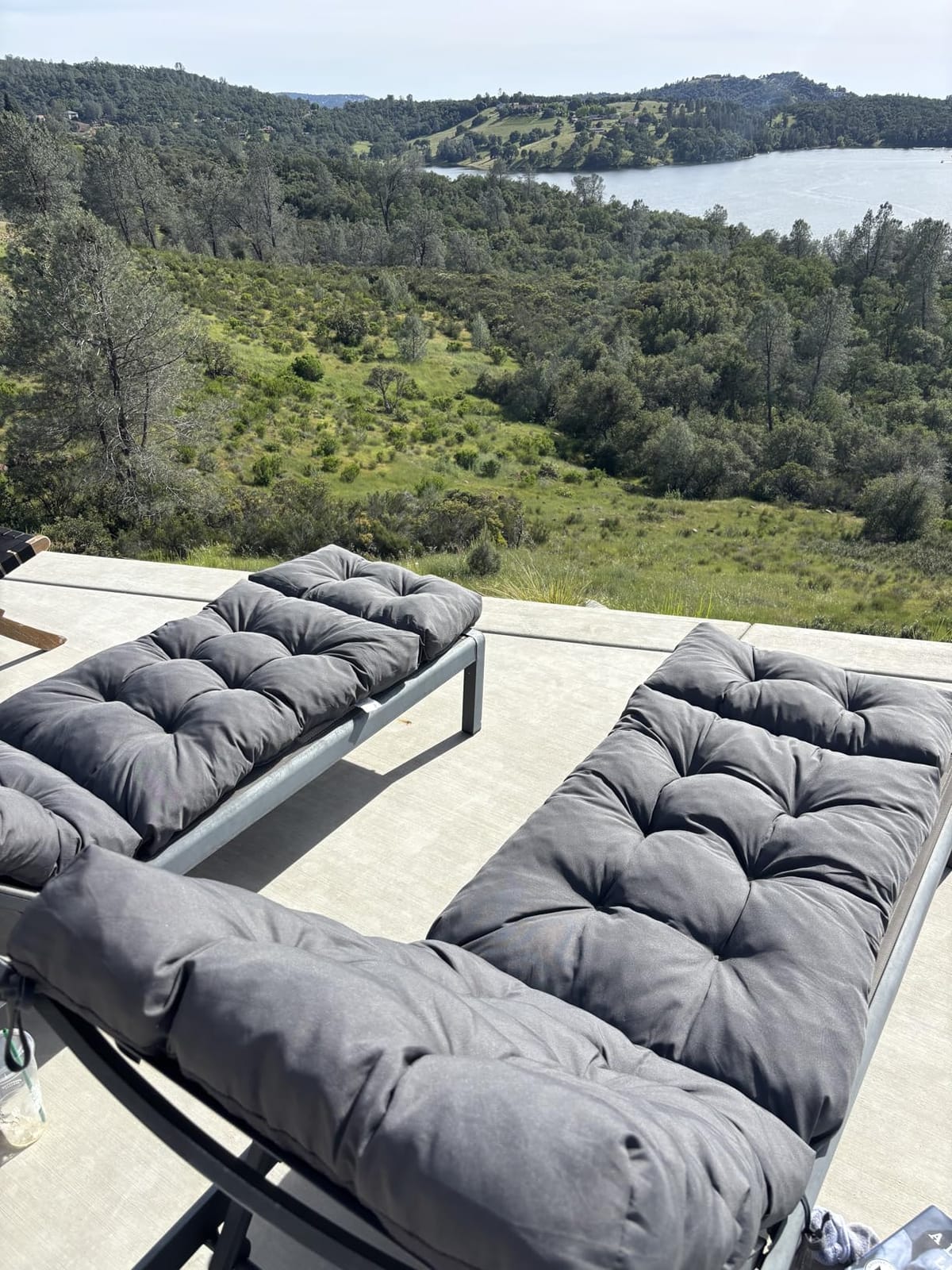 Chaise Lounge Cushions Outdoor, Waterproof & Fade Resistant Patio Lounge Chair Cushions for Outdoor Furniture, Chaise Cushion with Ties for Patio, Pool, Lawn and Beach, 75.1x22.8x4.7 Inch, Navy Blue customer photo 2