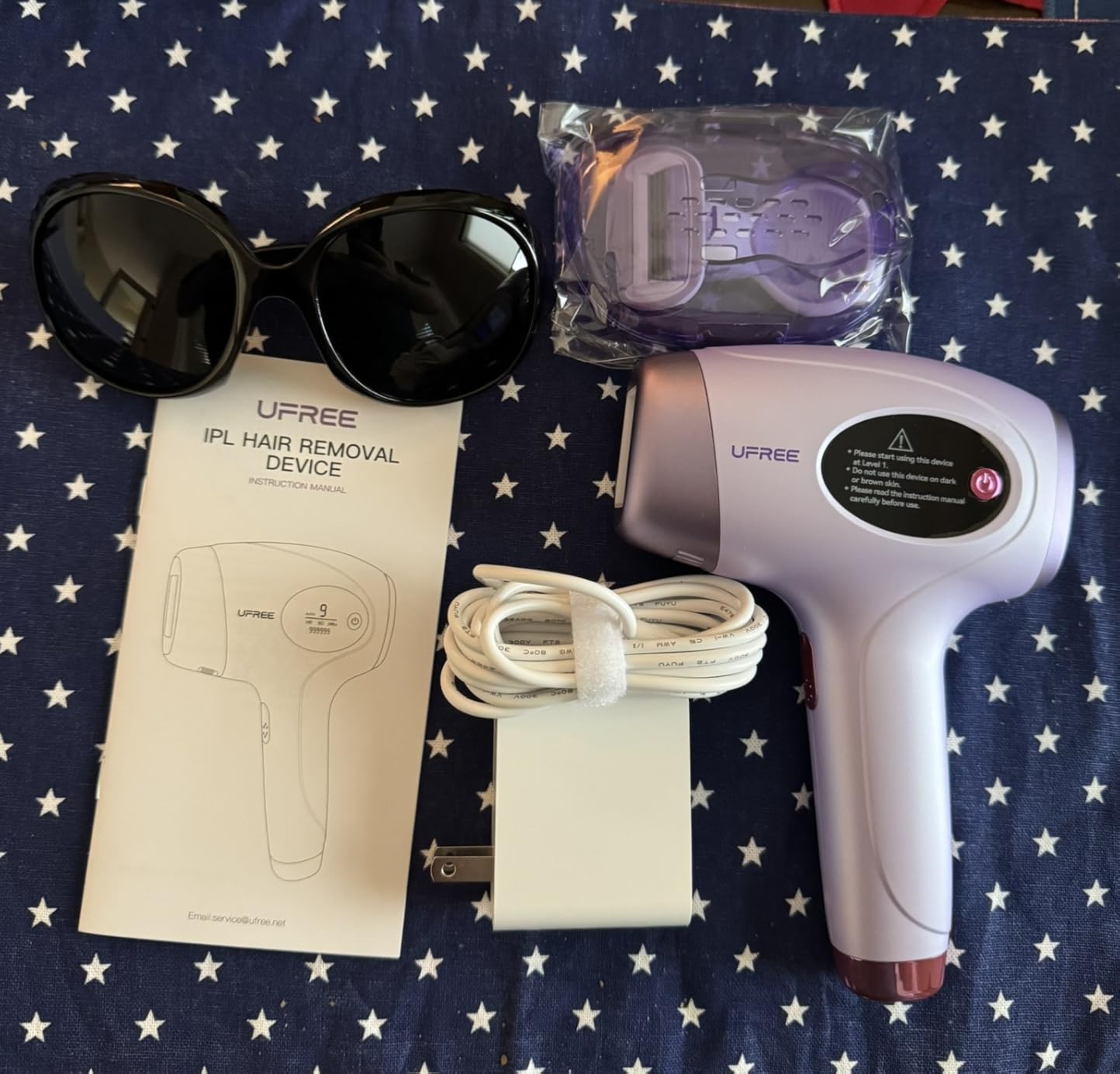 Ufree IPL Hair Removal Device, Full Body for Women Men at Home, Long-Lasting & Painless, 20J & 3 Smart Modes, 990k Flashes, Hair Remover for Armpits Legs Arms Face Bikini Line (Purple) customer photo 1