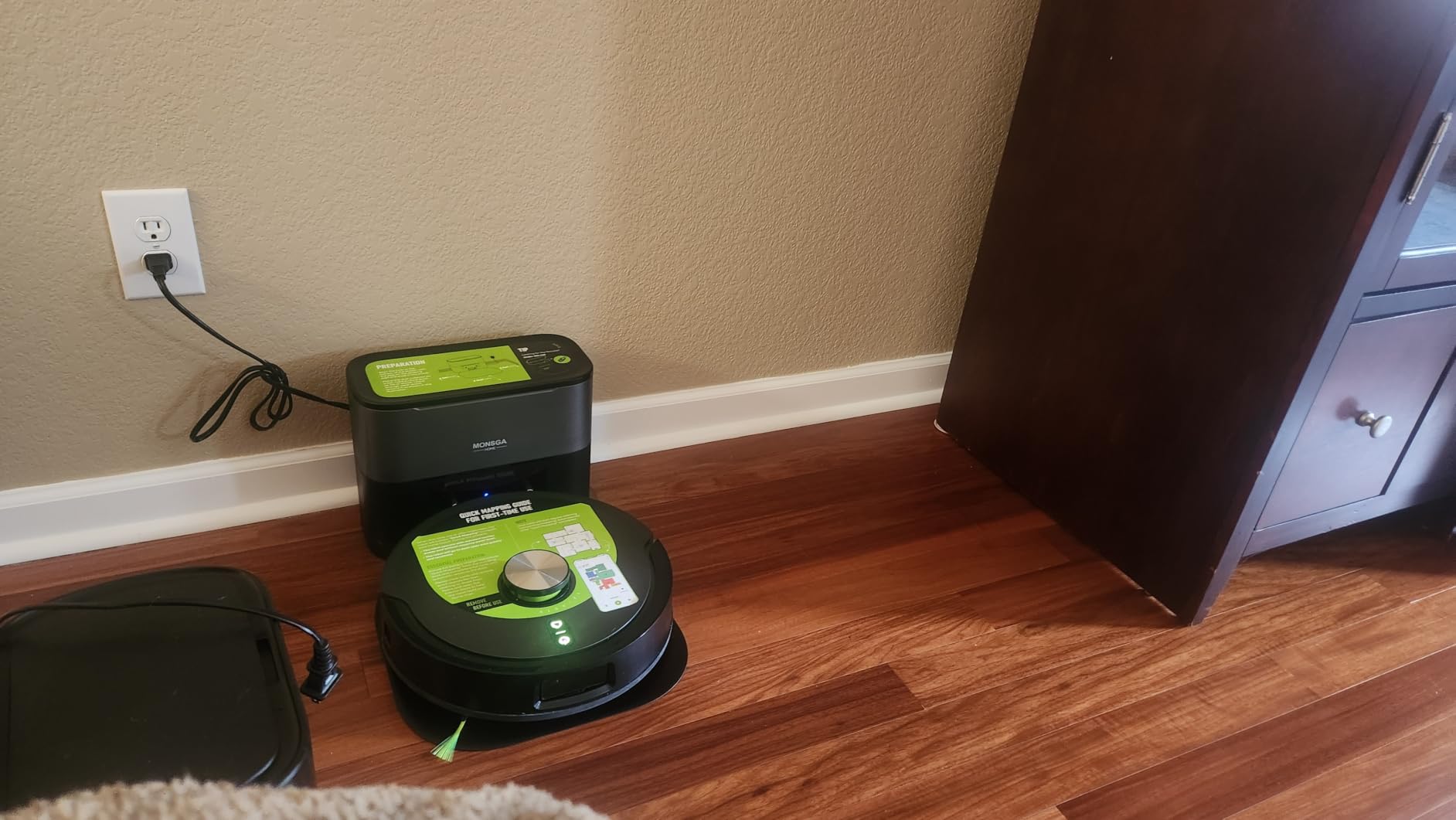 MONSGA Robot Vacuum and Mop, 90 Days Self-Emptying with 8000Pa Suction | Dual Anti-Tangle for Pet Hair, Carpet and Hard Floor, LiDAR Navigation, Smart Mapping, 160Mins Runtime, APP & Voice Control customer photo 2