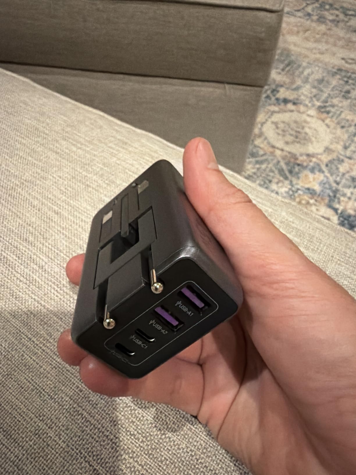UGREEN 45W 6-Port Universal Travel Plug Adapter Worldwide | 2 USB-C, 2 USB-A, 2 AC, GaN International Power Adapter for 200+ Countries, Fasting Charging, Travel Essentials, Black customer photo 1