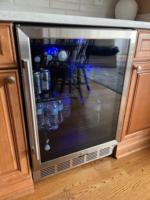 FoMup Wine Fridge 12 Bottles, Small Wine Cooler Refrigerator Freestanding with Digital Temperature Control Safety Lock, Frost Free for Red White Wine, Champagne customer photo 1