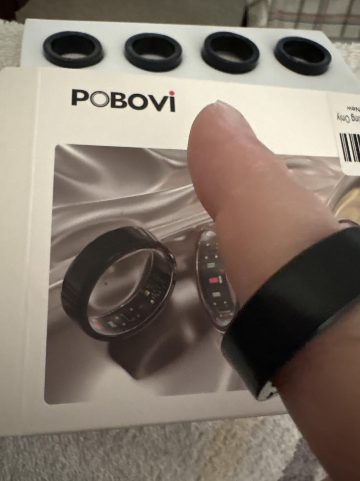 POBOVi Gen 2 Titanium Smart Ring for Women & Men, Sleep & Heart Rate Tracker, No Subscription, Size Before You Buy (Polished Rosegold, 9) customer photo 1