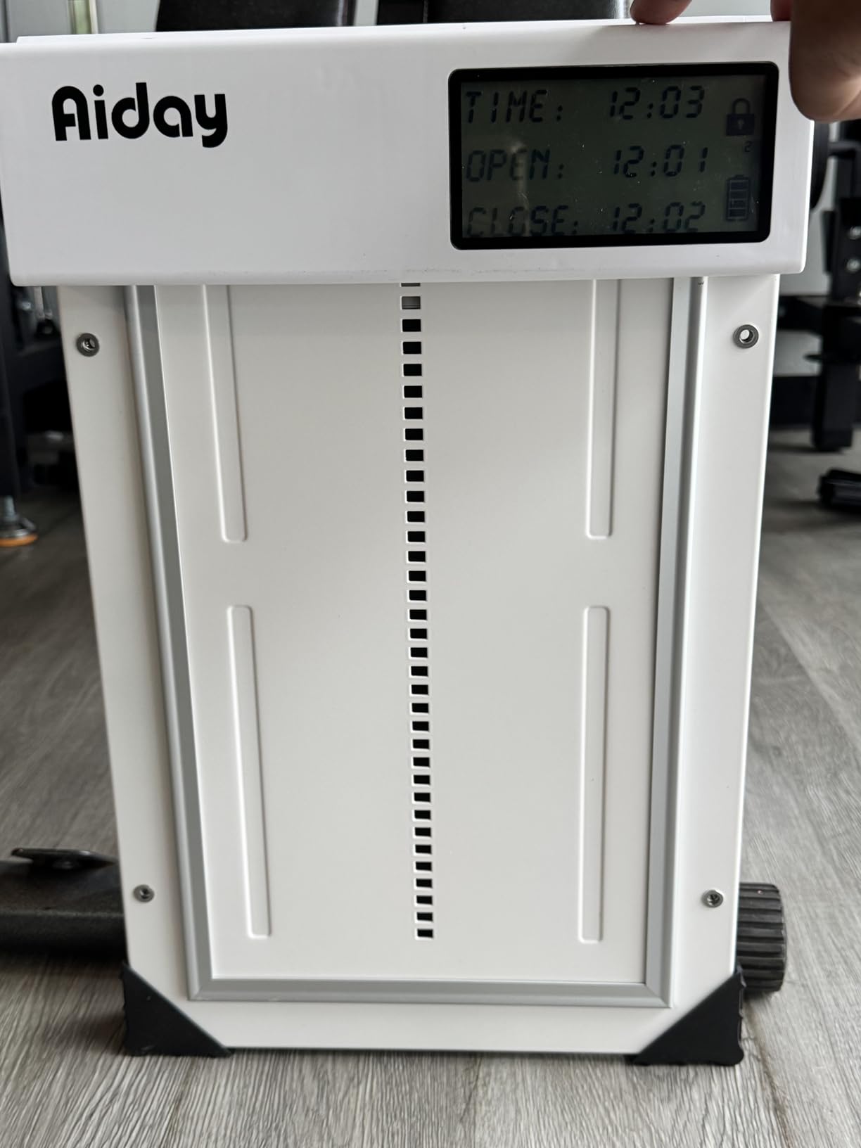 Automatic Dog Door with Collar Sensor, 2-Flap Large Electronic Dog Door for Door with Anti-Pinch, Mains-Powered, LCD Display, Timing Function, Metal Frame- L customer photo 2