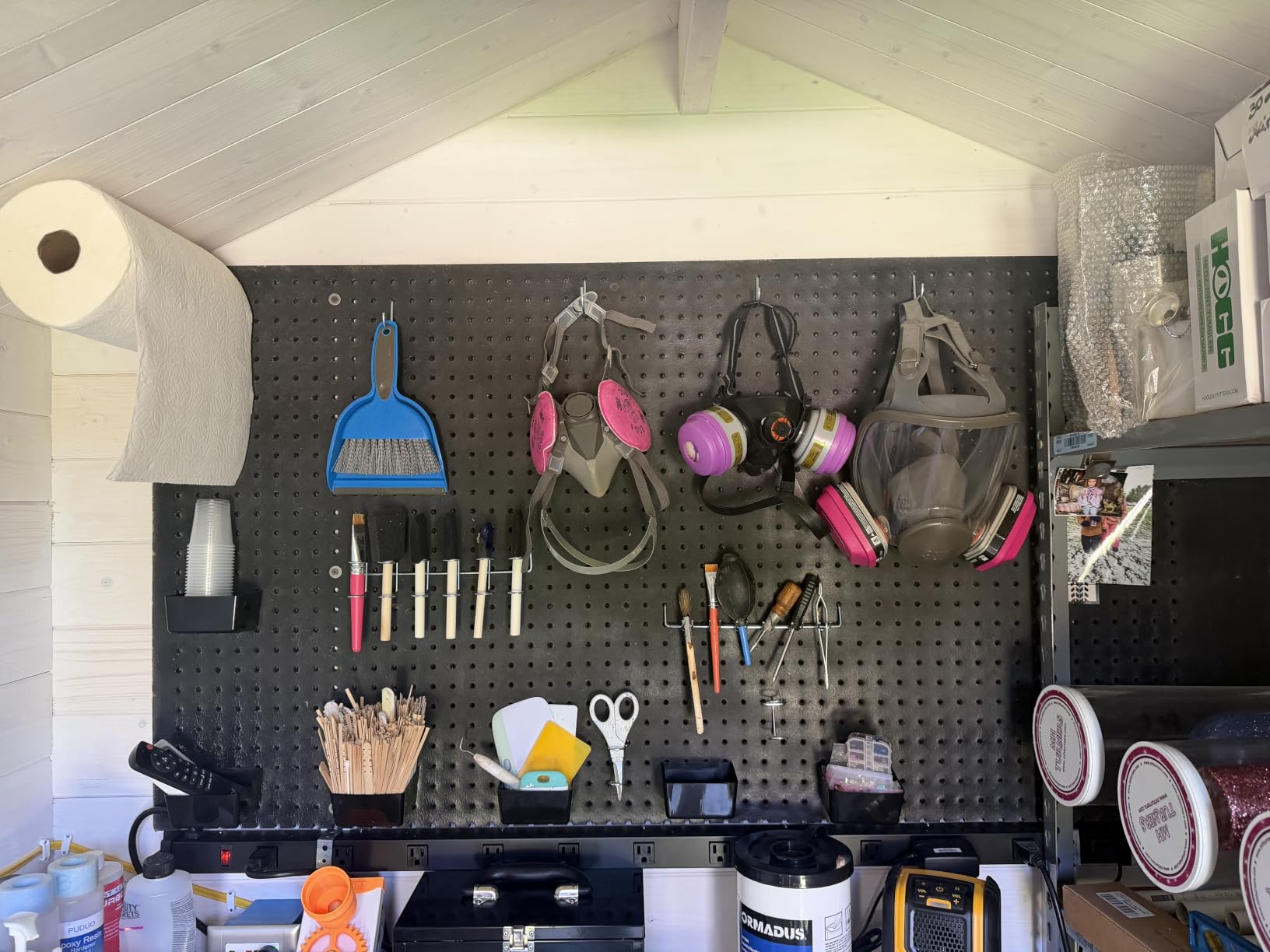 INCLY 126PCS Peg Board Organizer Accessories Kit for Organizing Tools | Pegboard Hooks Assortment with 6 Bins, Fit 1/8 or 1/4 inch Pegboard, for Hanging Storage, Garage, Workbench, Craft Room customer photo 1