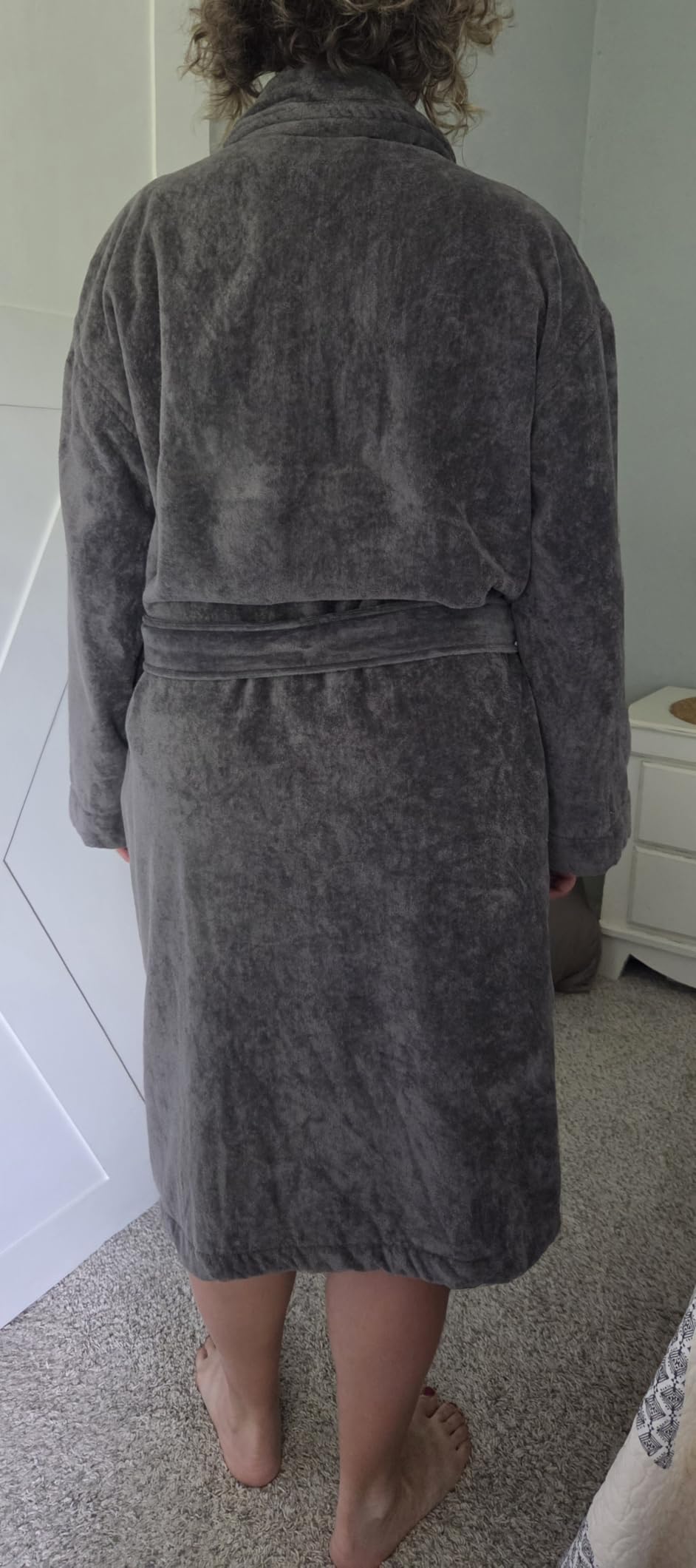 Naturepedic Premium Velour Bathrobe for Women - Absorbent and Thick Terry Cloth Interior customer photo 2