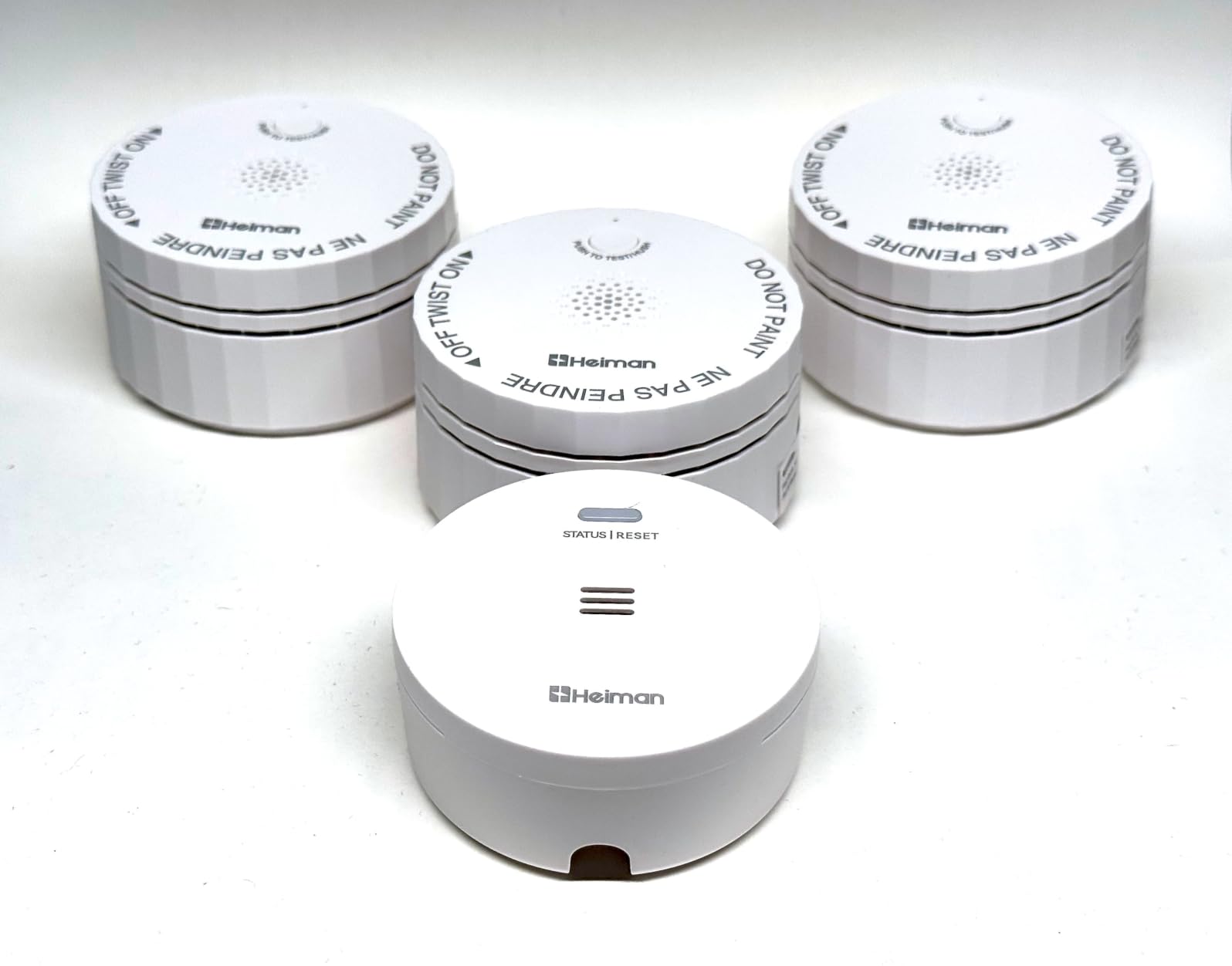 Heiman Smart Smoke Detector, 3-Pack Interconnected Fire Alarm with Gateway | Photoelectric Smoke Alarm, App Instant Alerts/2.4GHz Wi-Fi Gateway/UL 217 10th/10-Year Battery Powered Fire Detector for Home customer photo 1