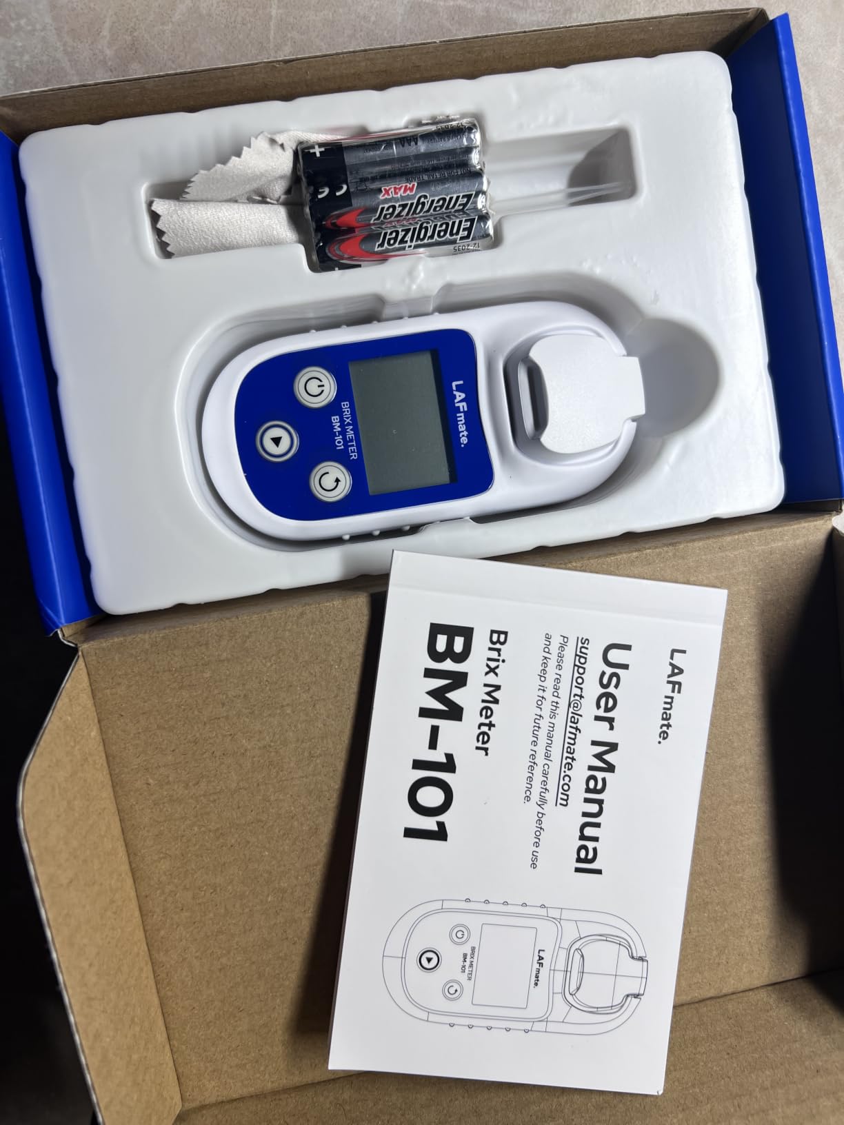 Digital Refractometer Range 0-55 BM101 Brix Refractometer ±0.2% Accuracy with ATC, IP65 Brix Meter for Juice, Wine Making & Coffee customer photo 1