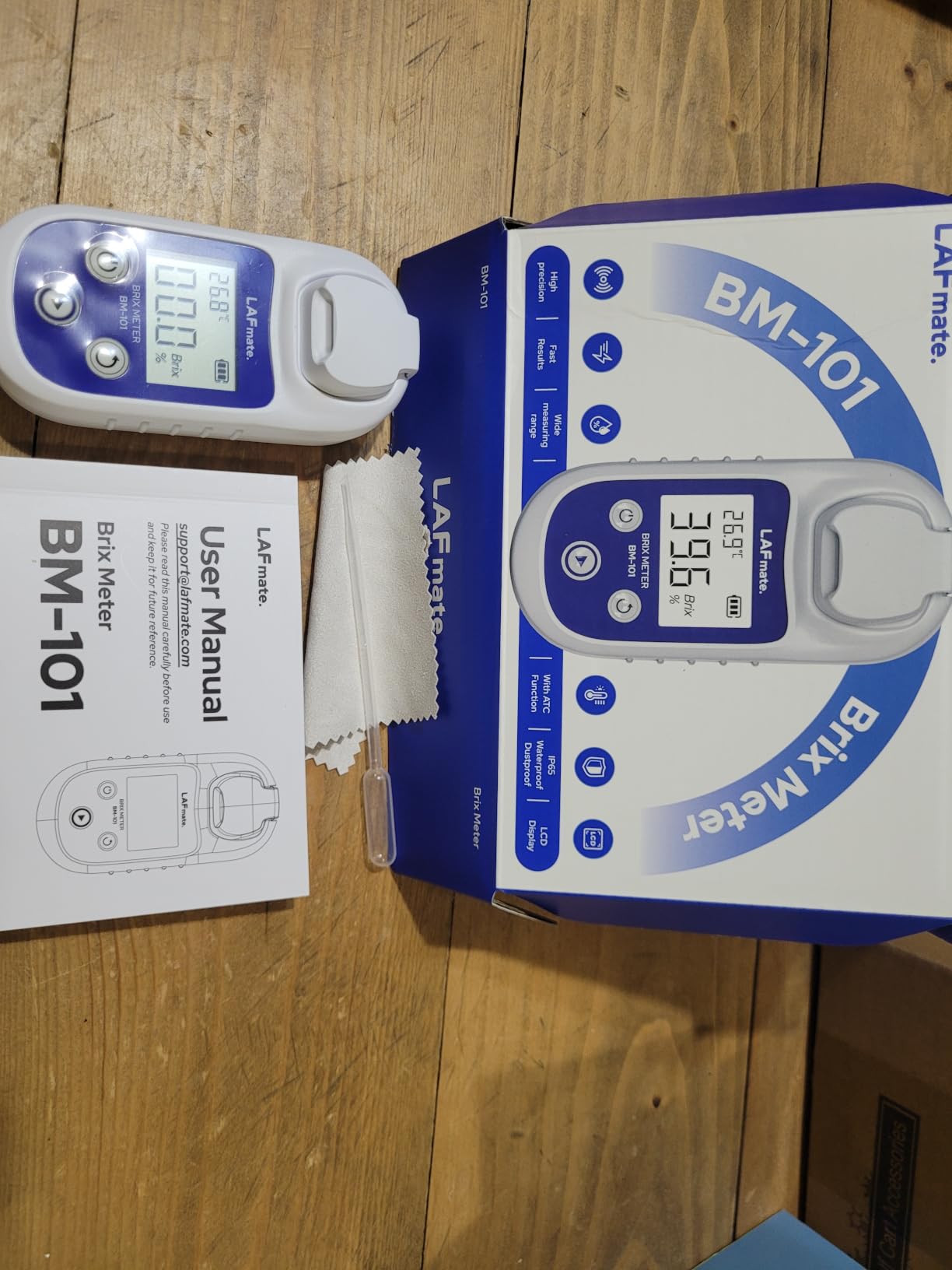 Digital Refractometer Range 0-55 BM101 Brix Refractometer ±0.2% Accuracy with ATC, IP65 Brix Meter for Juice, Wine Making & Coffee customer photo 2