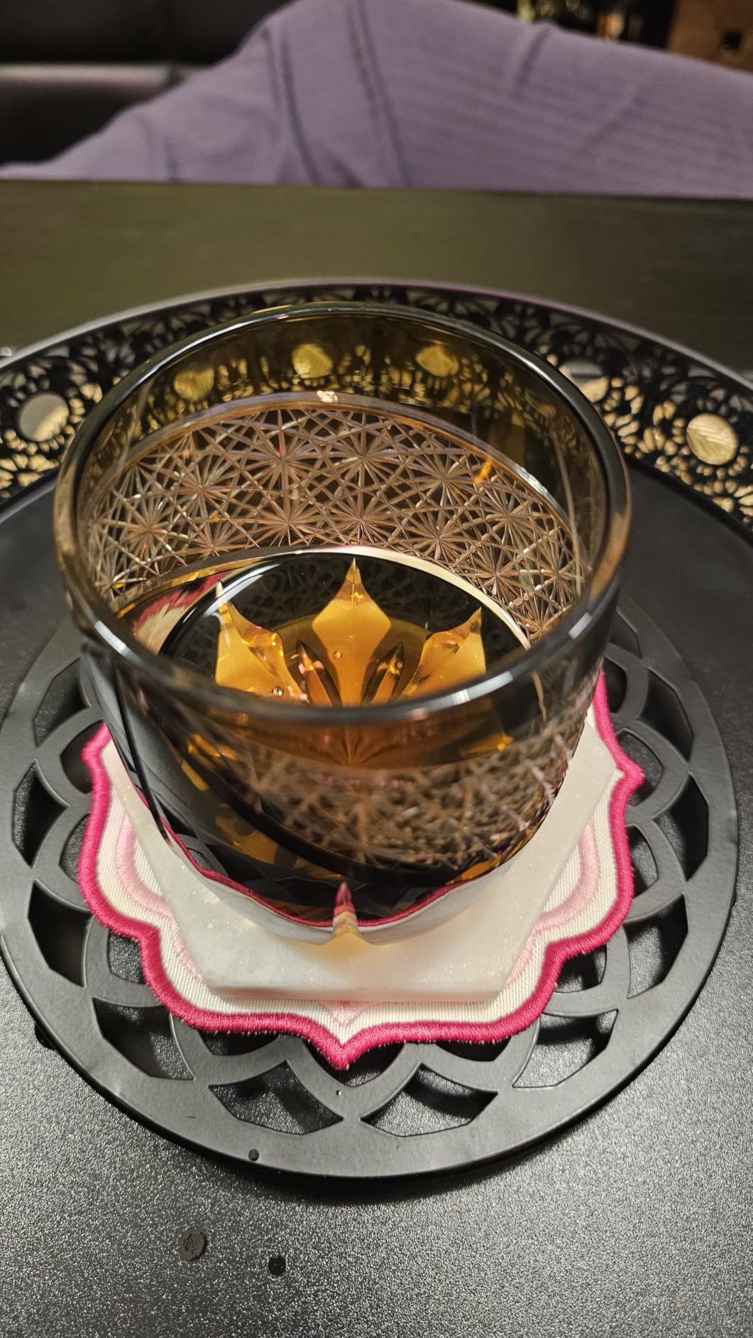 Edo Tokyo Kiriko Style Whiskey Glass - Handmade Crystal Drinking Cups for Bourbon, Scotch,Spirits & Cocktails | Cut Glass Design,Japanese Style Old Fashioned Glass 11.16Oz (Baroque) customer photo 1